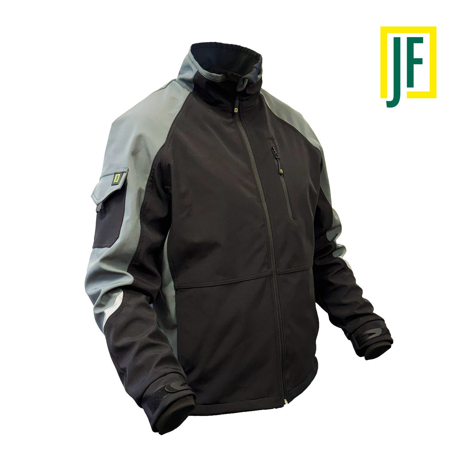 Softshelljacke schwarz/grau, wasserabweisend, winddicht, atmungsaktiv