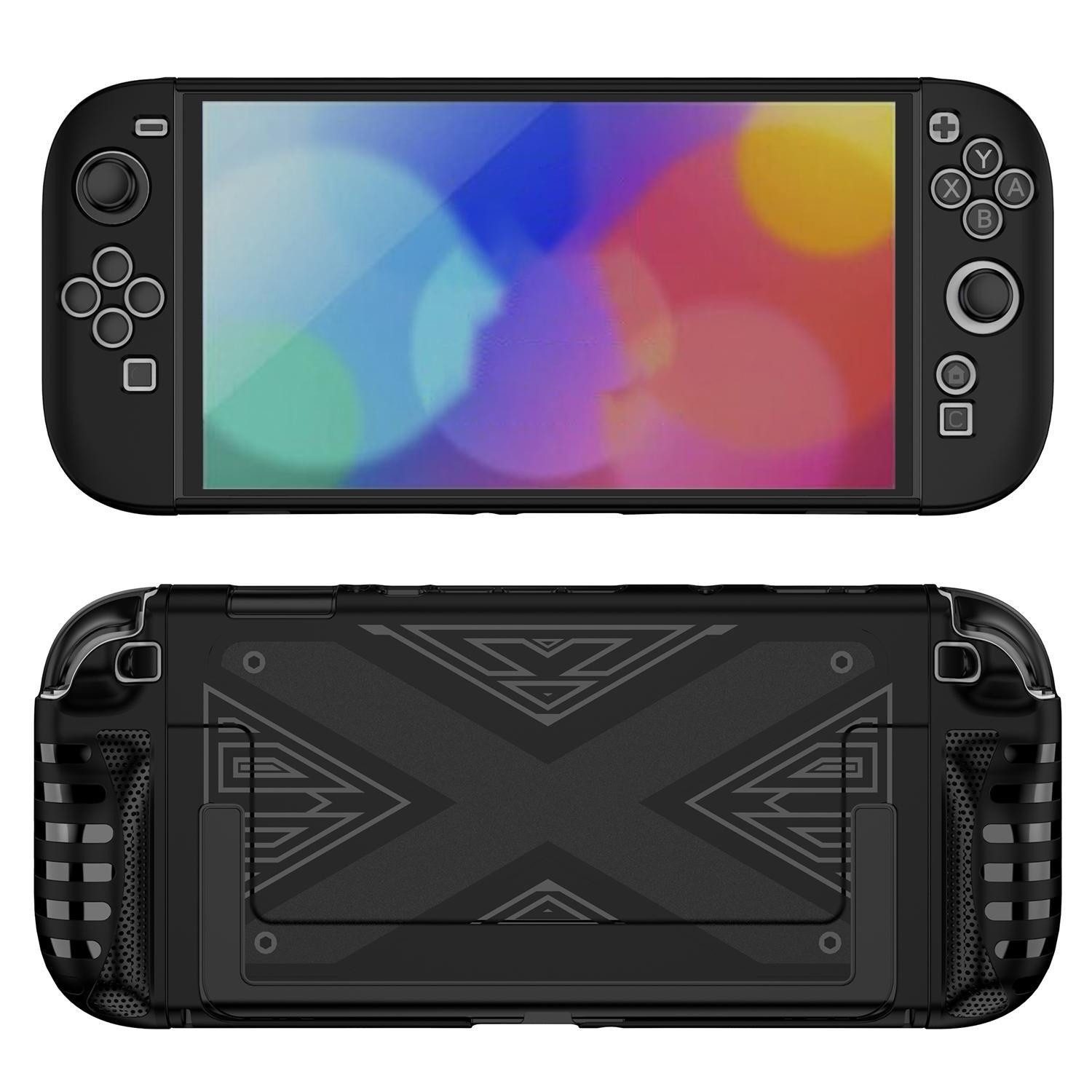 Handyhülle Für Nintendo Switch 2 Abnehmbare X-Design Hülle mit Halterung Schwarz