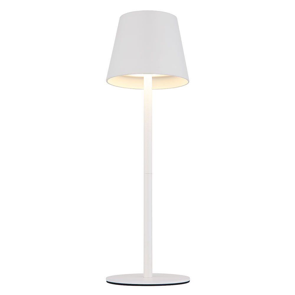 GLOBO LIGHTING LED Außen-Tischleuchte, LED-Leuchtmittel fest verbaut, Kaltweiß, Warmweiß, Neutralweiß, Tageslichtweiß, Farbwechsel, Tischleuchte Flaschenaufsatz Außenlampe LED Akku CCT Touchdimmer weiß