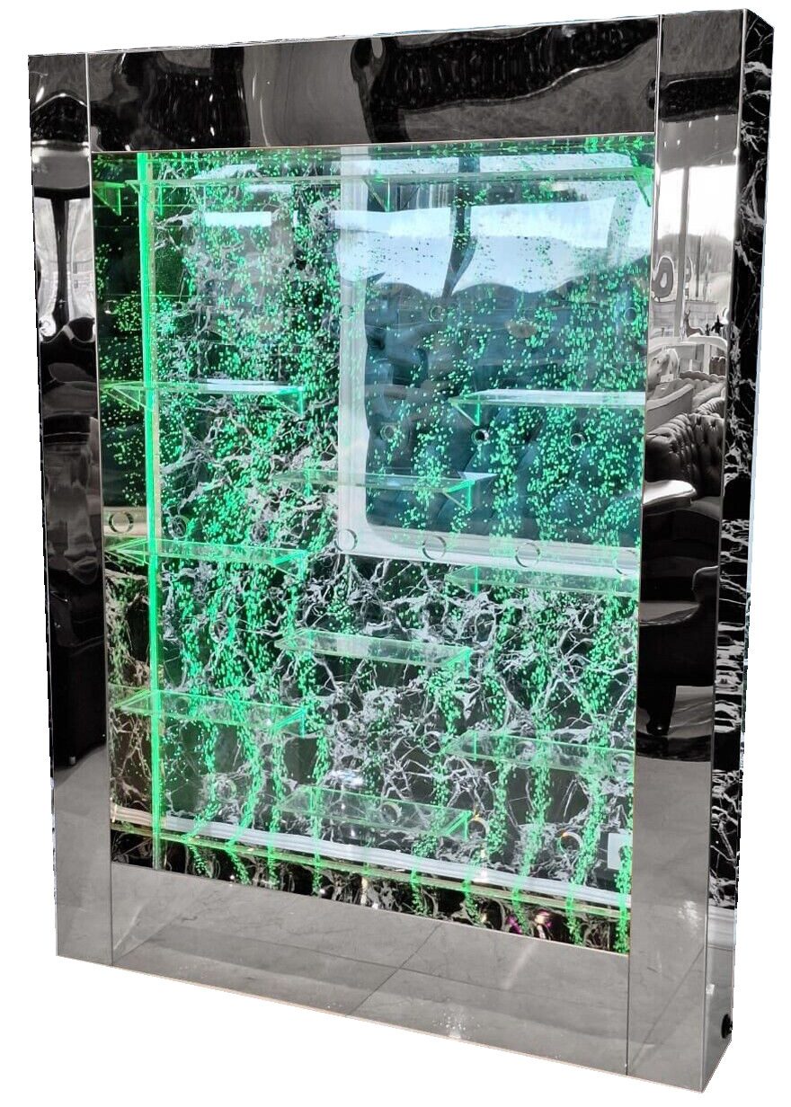 JVmoebel Декоративный фонтан Led Wasser Wand Bar Regal Säule Flaschen Regale Beleuchtet Sofort, (1 St), Made in Europa