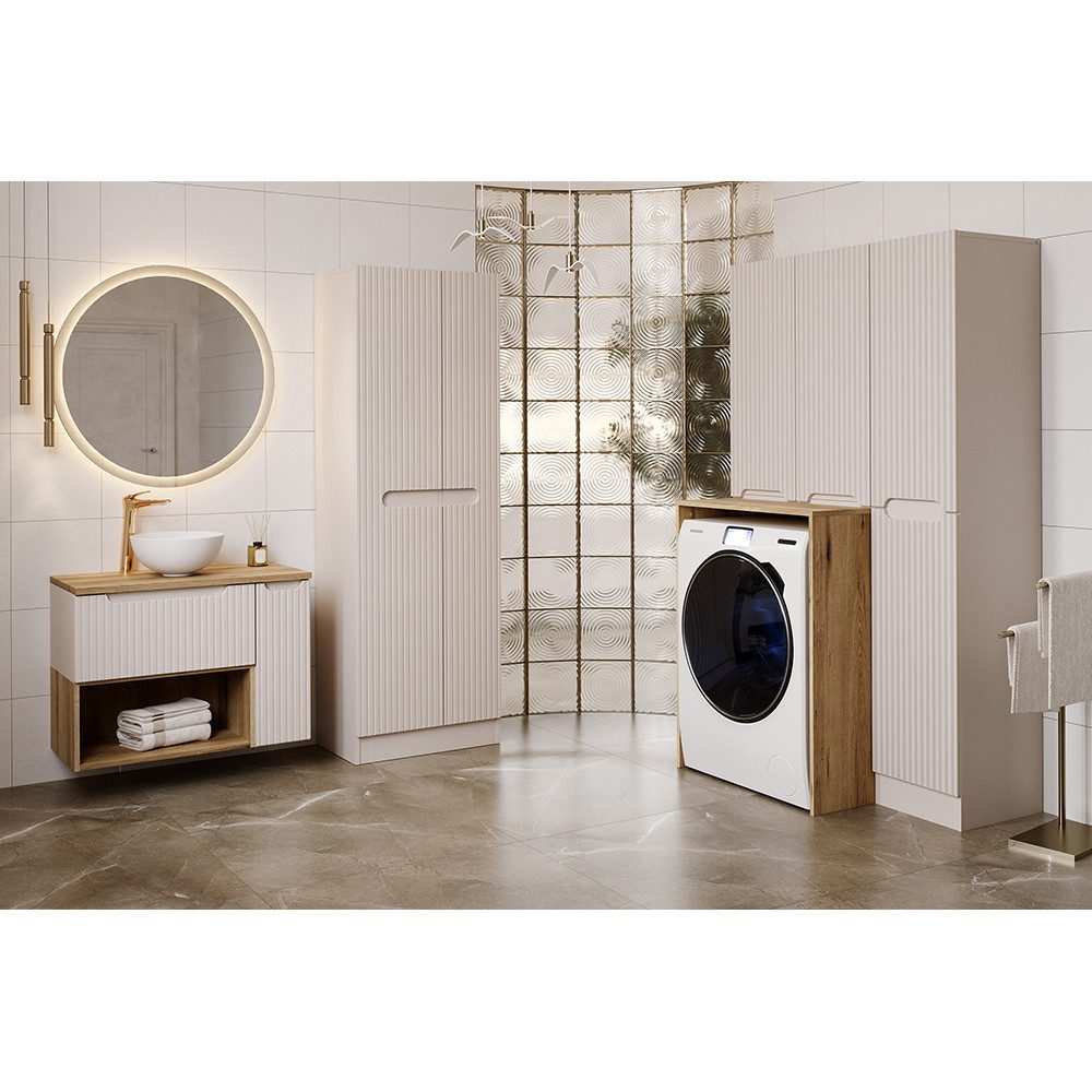 Lomadox Waschmaschinenumbauschrank NEWPORT-56-EVOKE 70 cm breit, in Eiche