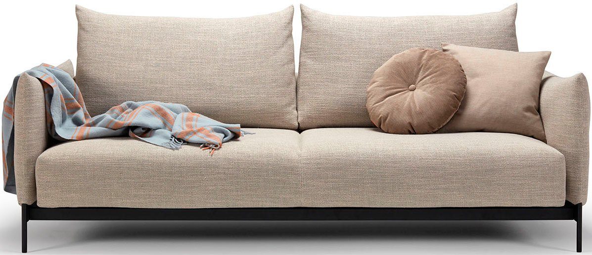 INNOVATION LIVING ™ Schlafsofa MALLOY innovativ, komfortabel und bequem, modernes Design, hohe Rückenlehne, schmale Armlehnen, inklusive Bettaufbewahrung