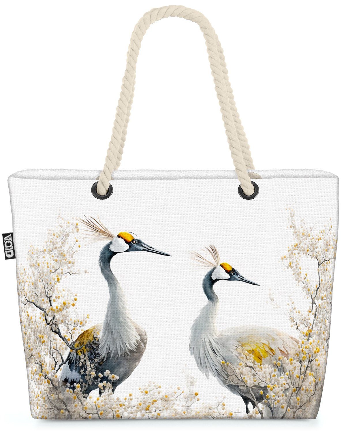 Blüten (1-tlg), ani landschaft vögel Vögel Tiere bäume Strandtasche Teich Japan VOID Kranich See
