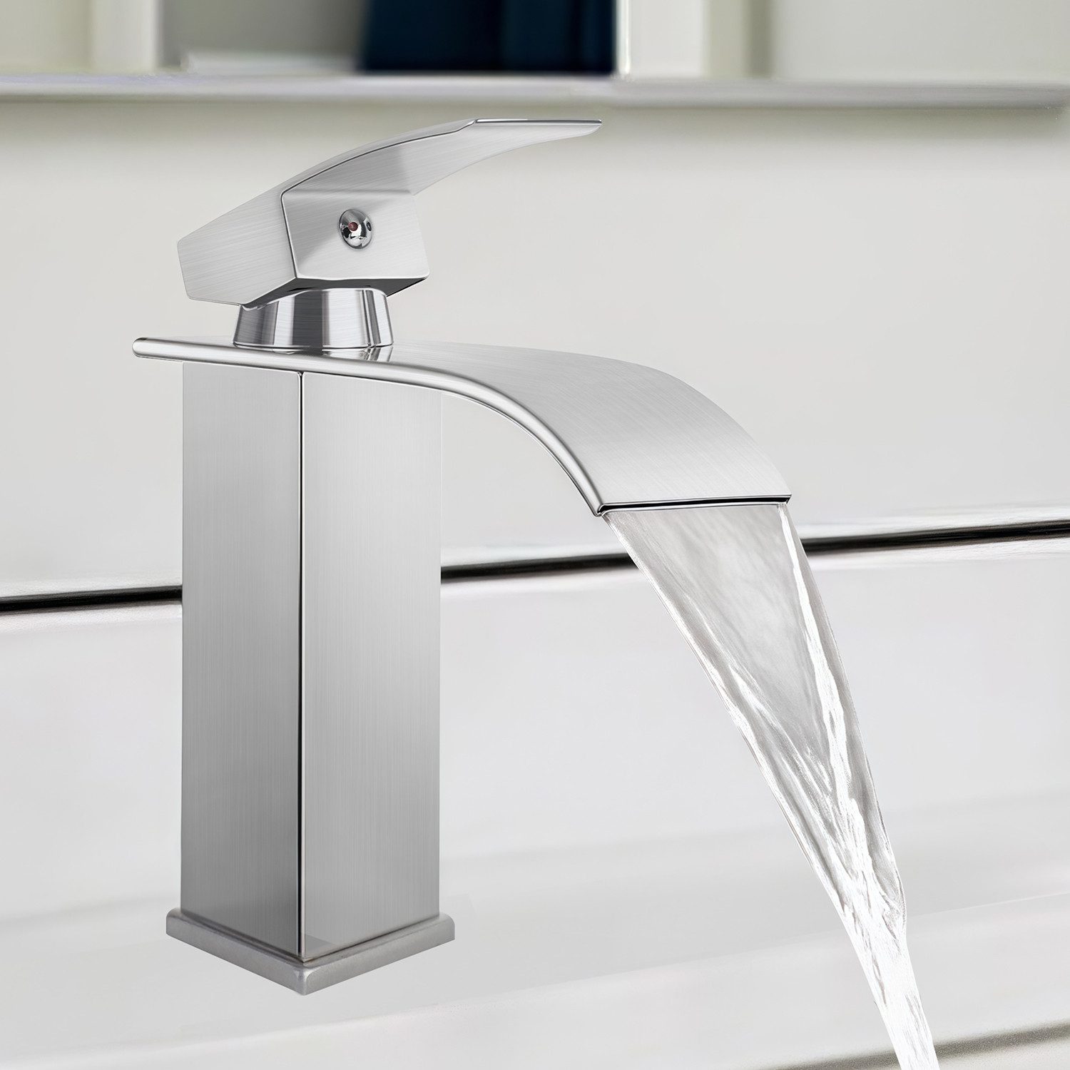 Eumaty Badarmatur Wasserhahn Bad Wasserfall Waschtischarmatur günstig online kaufen