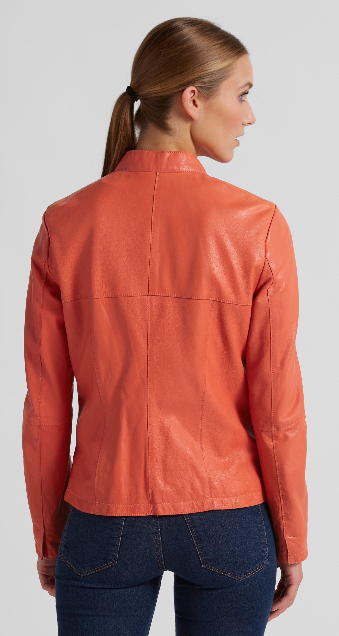 Milestone Lederjacke MSJasmine raffinierte Schnittführung aus feinem Lammleder