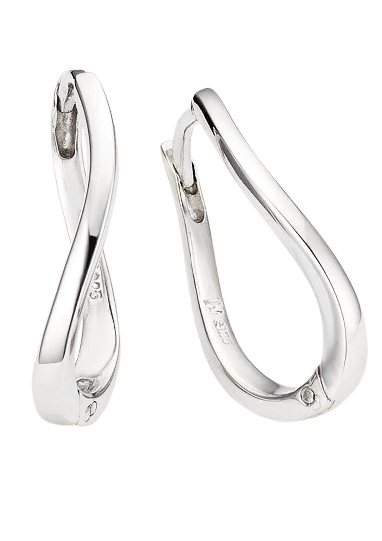 Paar Creolen Schmuck Geschenk Silber 925 Ohrschmuck Ohrringe