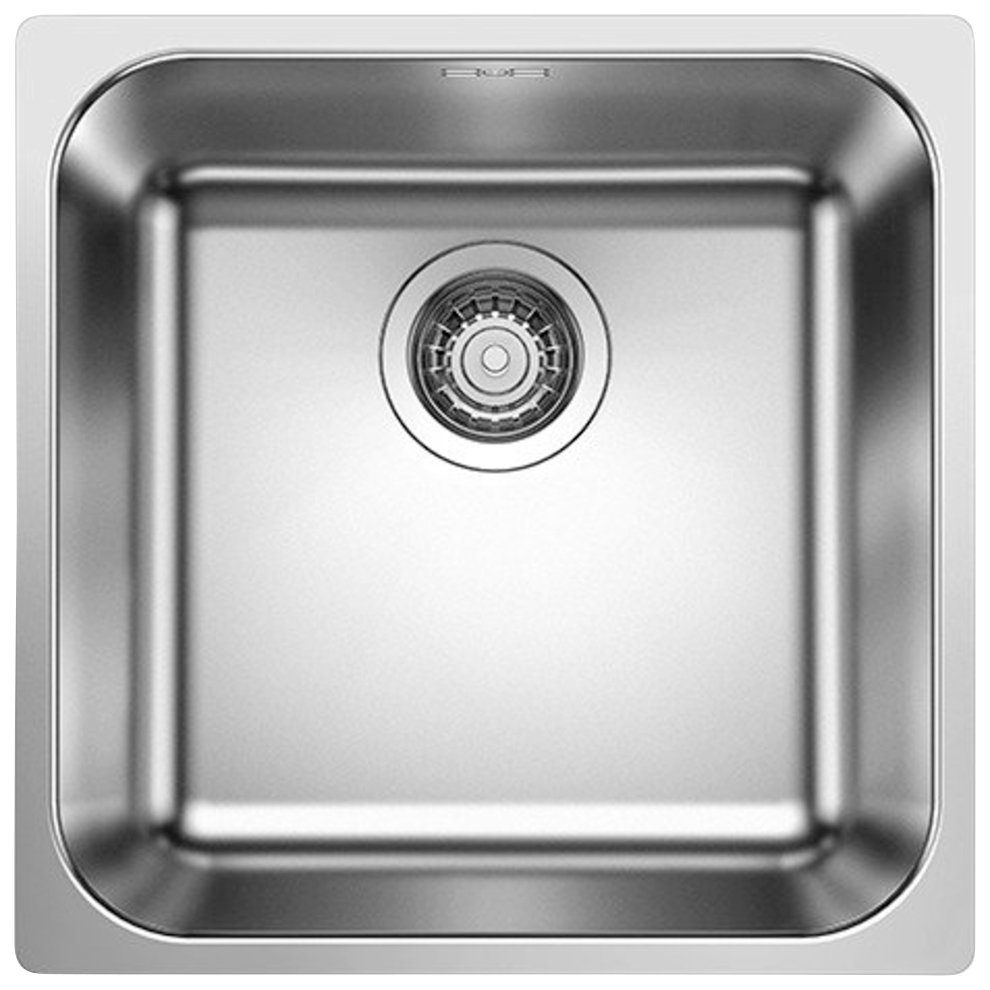 Blanco Edelstahlspüle SUPRA 400-IF R12, eckig, 44/44 cm, (1 St), zum wechselseitigen Einbau geeignet