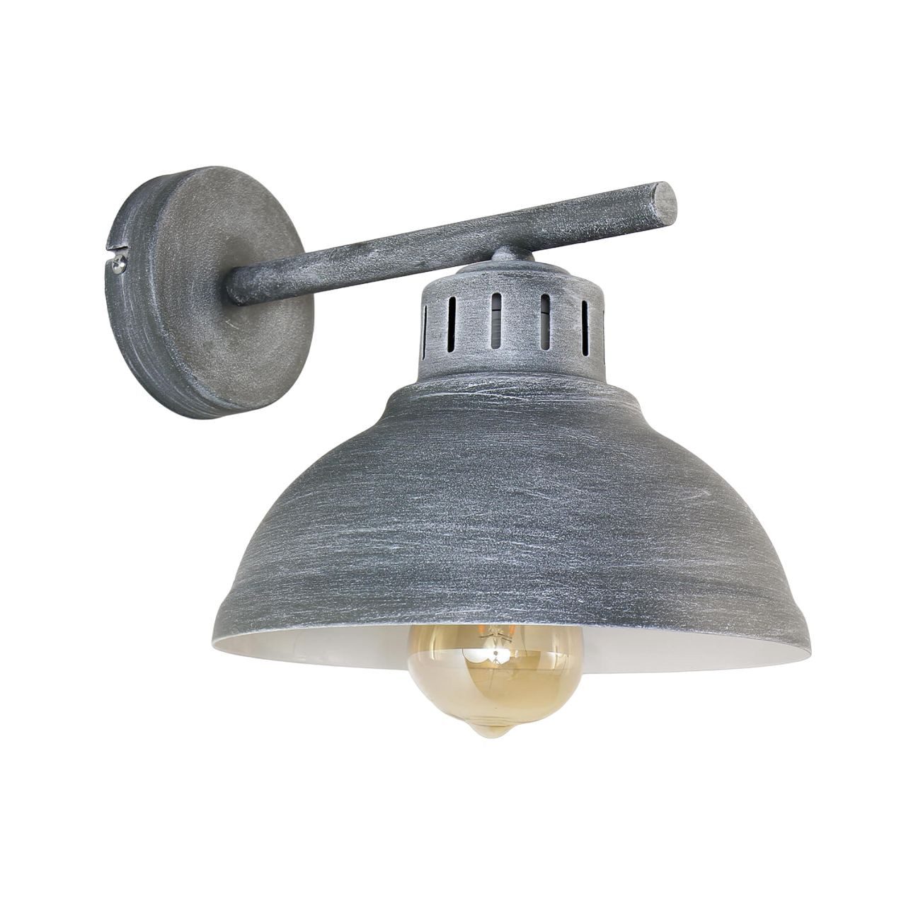 Licht-Erlebnisse Wandleuchte SVEN, ohne Leuchtmittel, Dekorative Wandleuchte in Grau-Patina