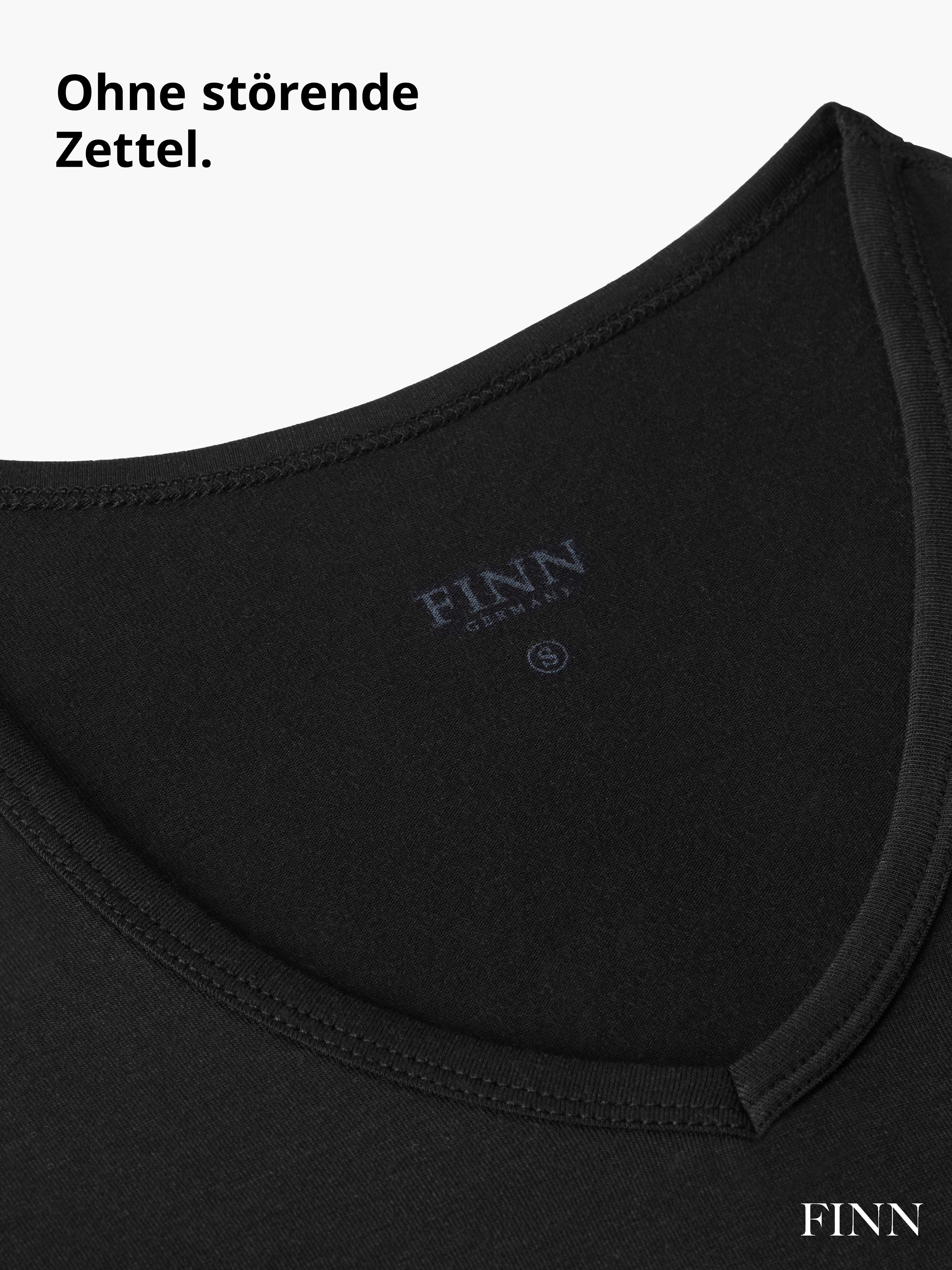 und Schwarz mit Anti-Schweiß extra Herren mit verkürztem Design Kurzarm-Hemden Unterhemd kurzen Perfekt Ärmel Polo-Shirts FINN Unterhemd Ärmeln - unter