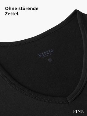 FINN Design Unterhemd Anti-Schweiß Unterhemd Herren mit verkürztem Ärmel mit extra kurzen Ärmeln - Perfekt unter Kurzarm-Hemden und Polo-Shirts