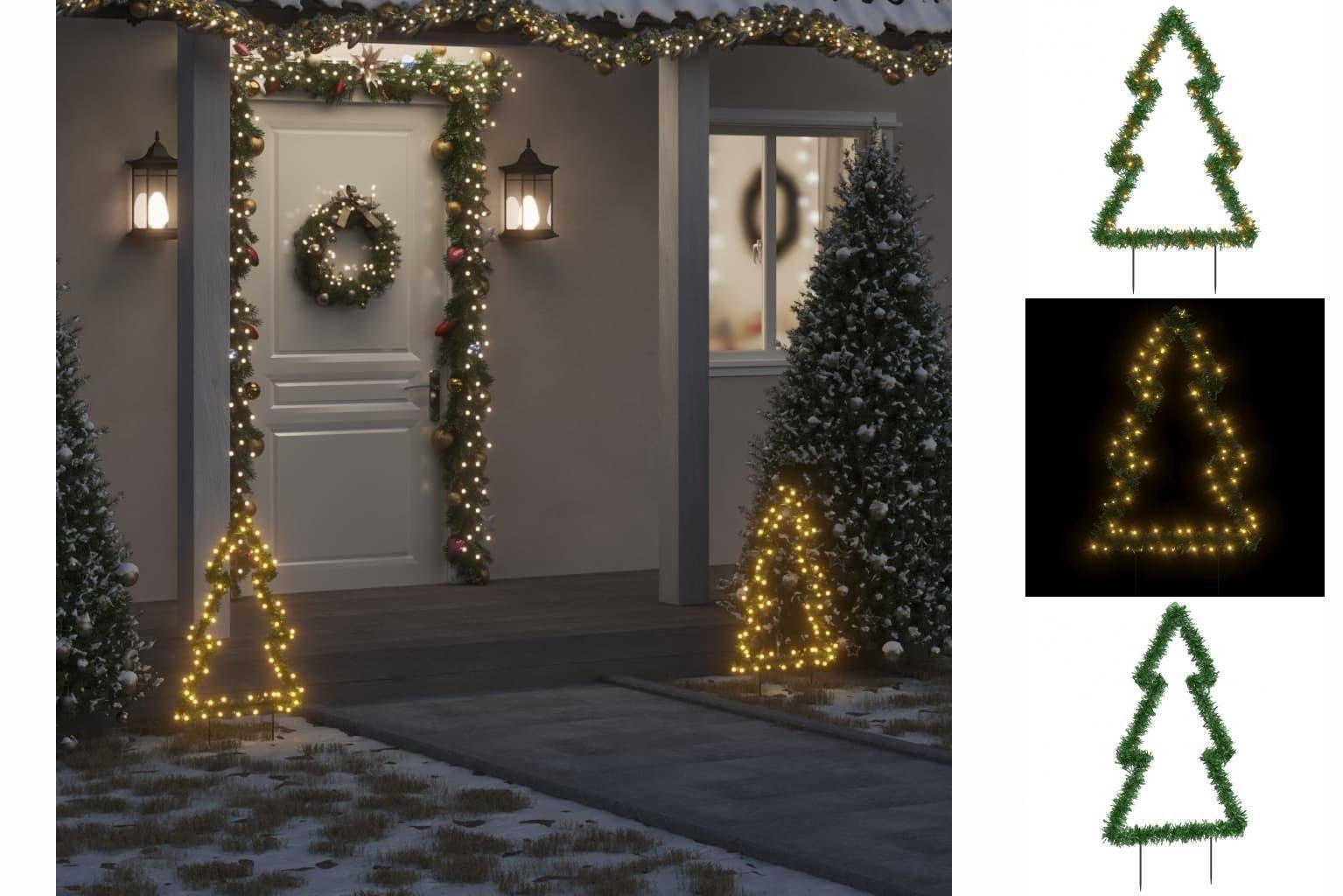 Erdspießen 60 LEDs cm 80 Außenbereich und Grün Dekolicht Weihnachtsbaum vidaXL mit