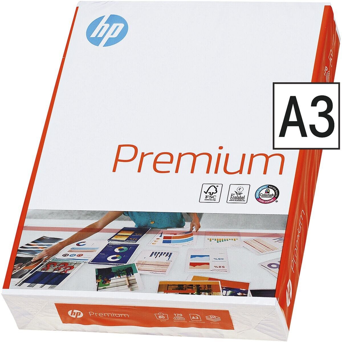 ANTALIS Druckerpapier hp Premium, Format DIN A3, 80 g/m², 170 CIE, 500 Blatt