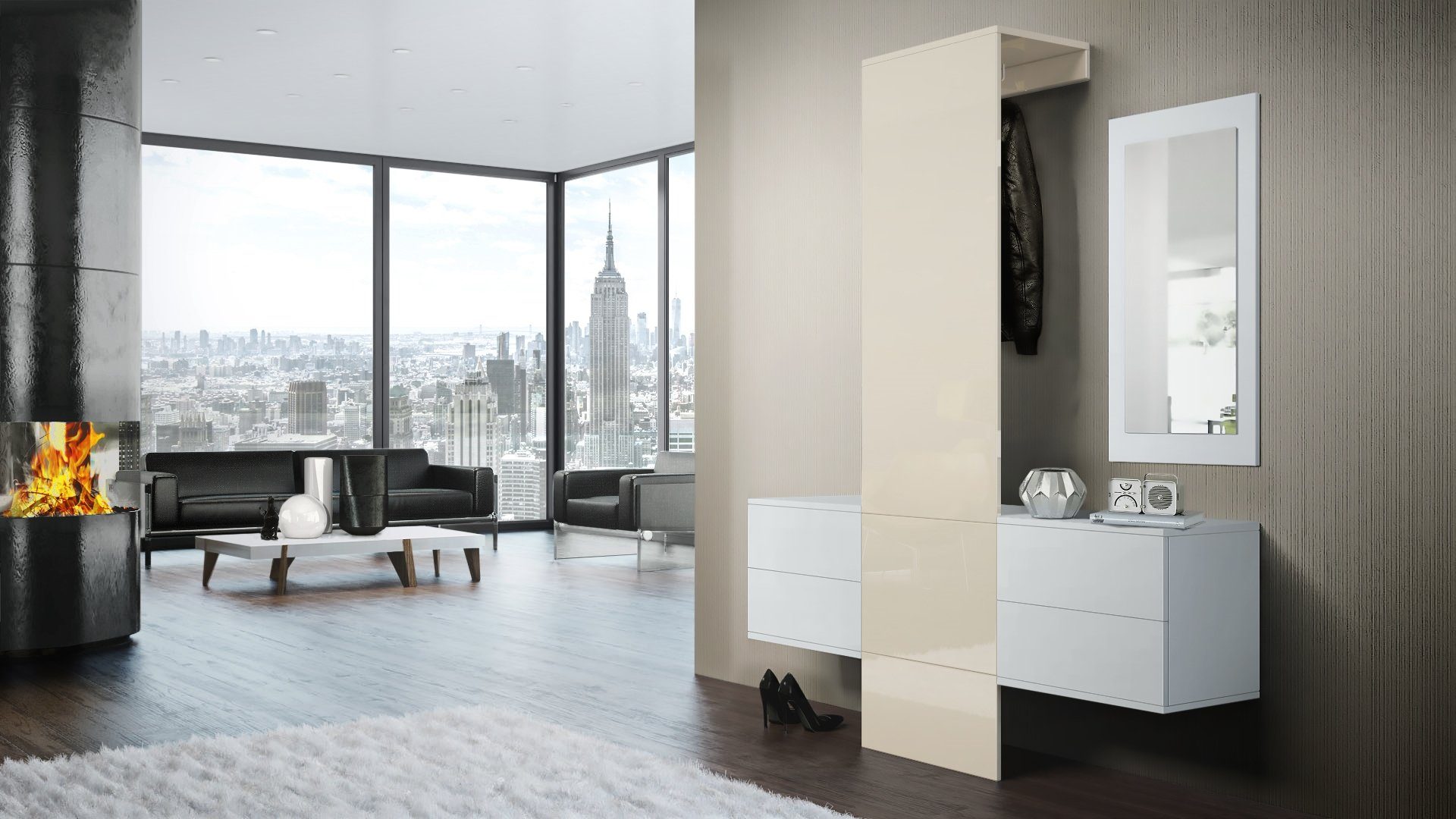 Vladon Garderoben-Set Carlton Set 3, (Wandgarderobe günstig online kaufen