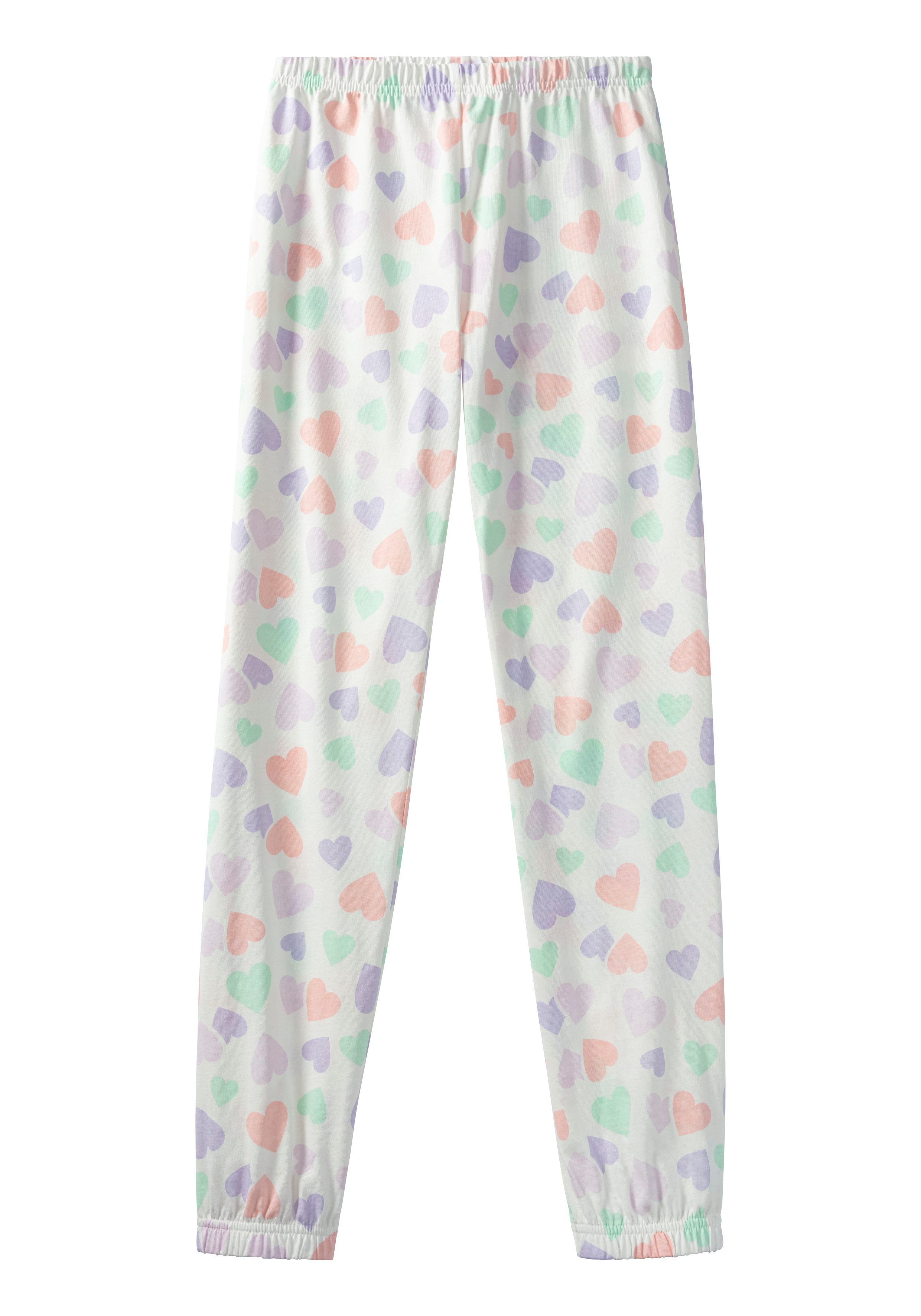 petite fleur Pyjama (2 tlg., 1 Stück) Schlafanzug mit modisch kurzem Shirt