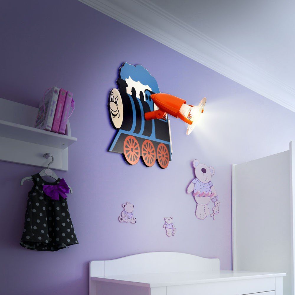 Kinder Warmweiß, Fernbedienung Set Zimmer im Lokomotive Wand Leuchte Farbwechsel, Decken Leuchtmittel etc-shop inklusive, Dekolicht,