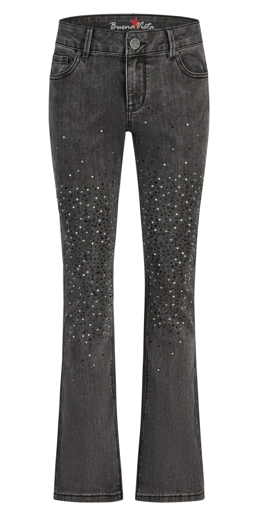 Bootcut-Jeans ? Damen Jeans ? Bootcut Fit ? Stretch Denim ? Strassdetails ? Italy K
