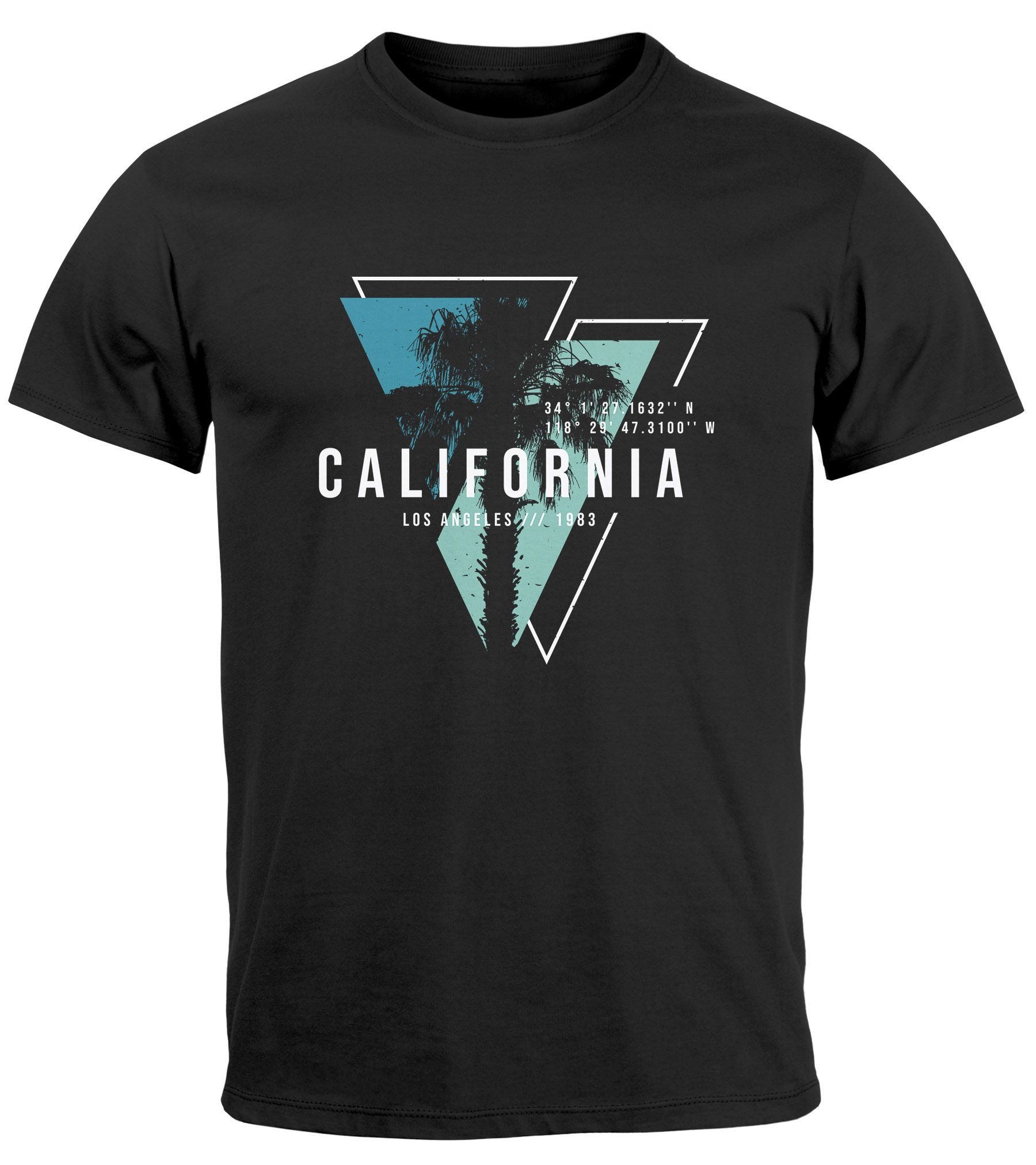 Neverless Print-Shirt Herren T-Shirt California Los günstig online kaufen
