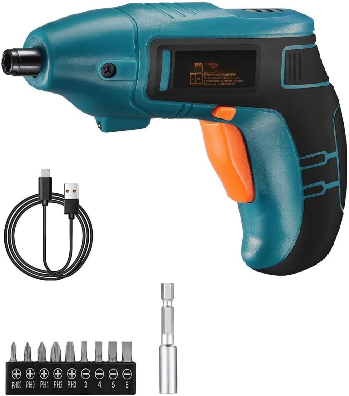 Aleapow Akku-Schrauber, 200,00 U/min, 5,00 Nm, (Mini Аккумуляторные шуруповёрты, 11-tlg., 2000mAh 3,6 V Аккумуляторные шуруповёрты Klein), Schraubendreher mit 9+1 Bits LED Licht, USB Ladekabel für Schrauben