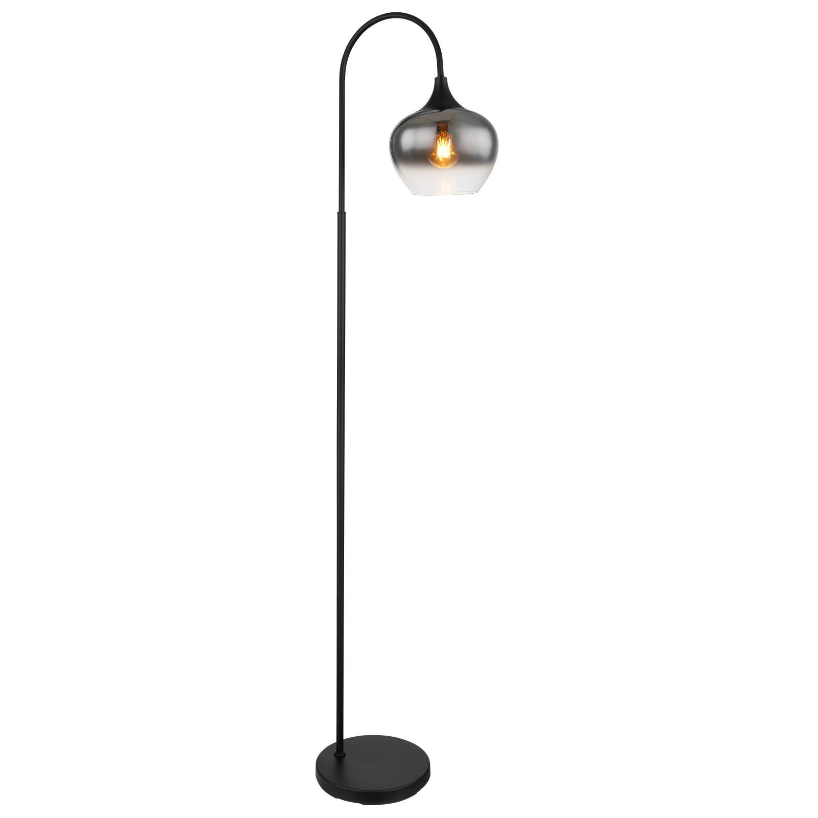 GLOBO LIGHTING Stehlampe Stehleuchte Wohnzimmer Rauchglas Stehlampe Schlafzimmer Modern