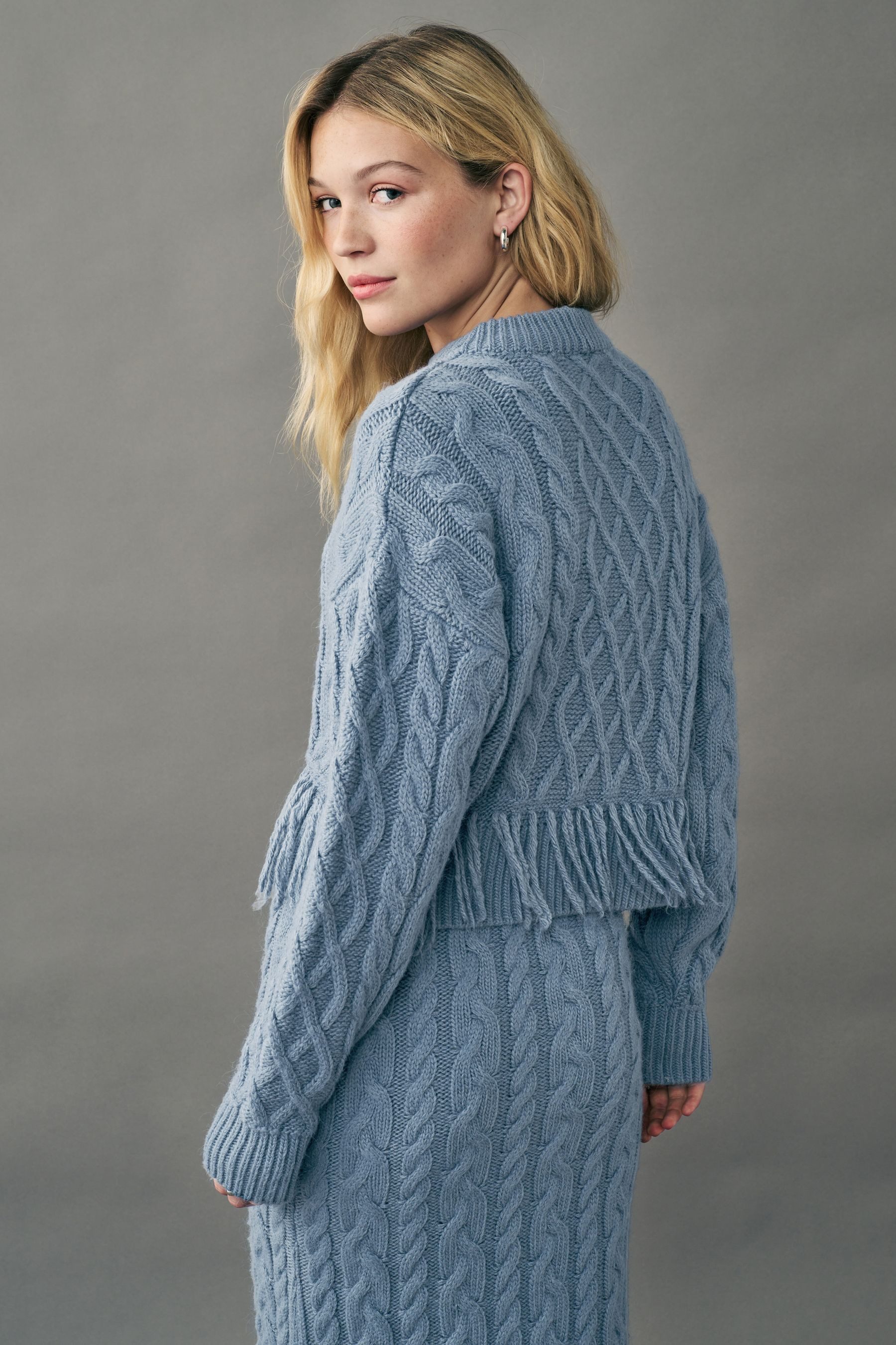 Next Rundhalspullover Rundhals-Pullover im Zopfstrick mit günstig online kaufen