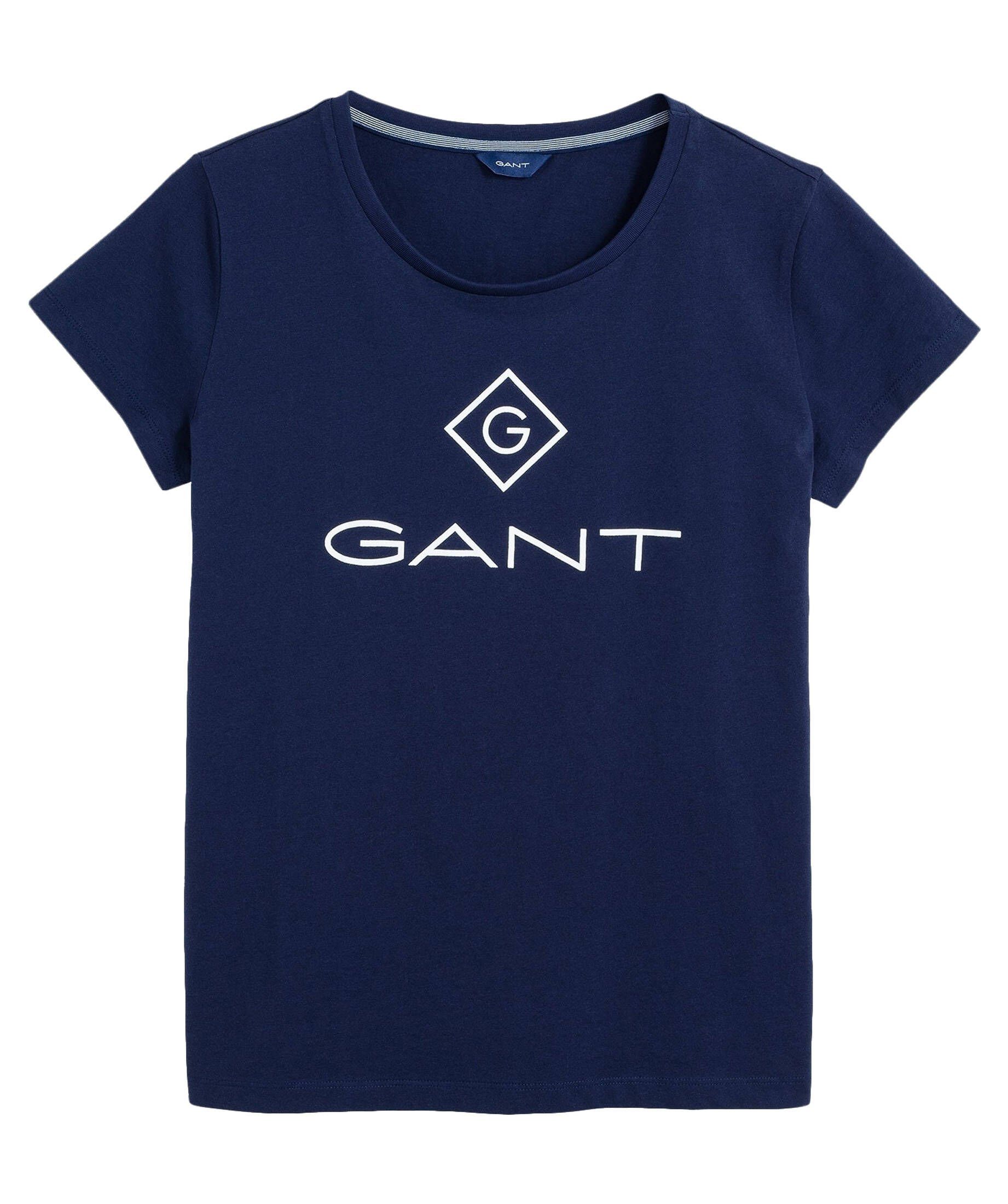 Gant T-Shirt Damen T-Shirt (1-tlg) marine (52)