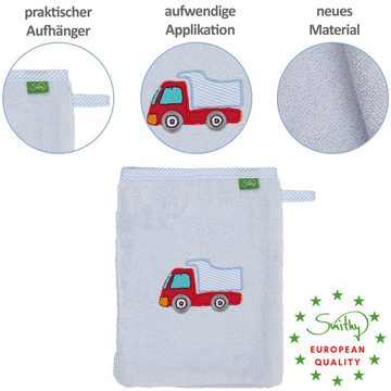 Smithy Handtuch Set Auto Handtuch, Waschhandschuh, Frottee, (Spar-Set, 3-tlg), Set aus Handtuch und Waschlappen