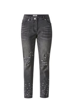 Angel of Style 5-Pocket-Jeans 7/8-Jeans Komfort Fit Strassteinchen am Saum