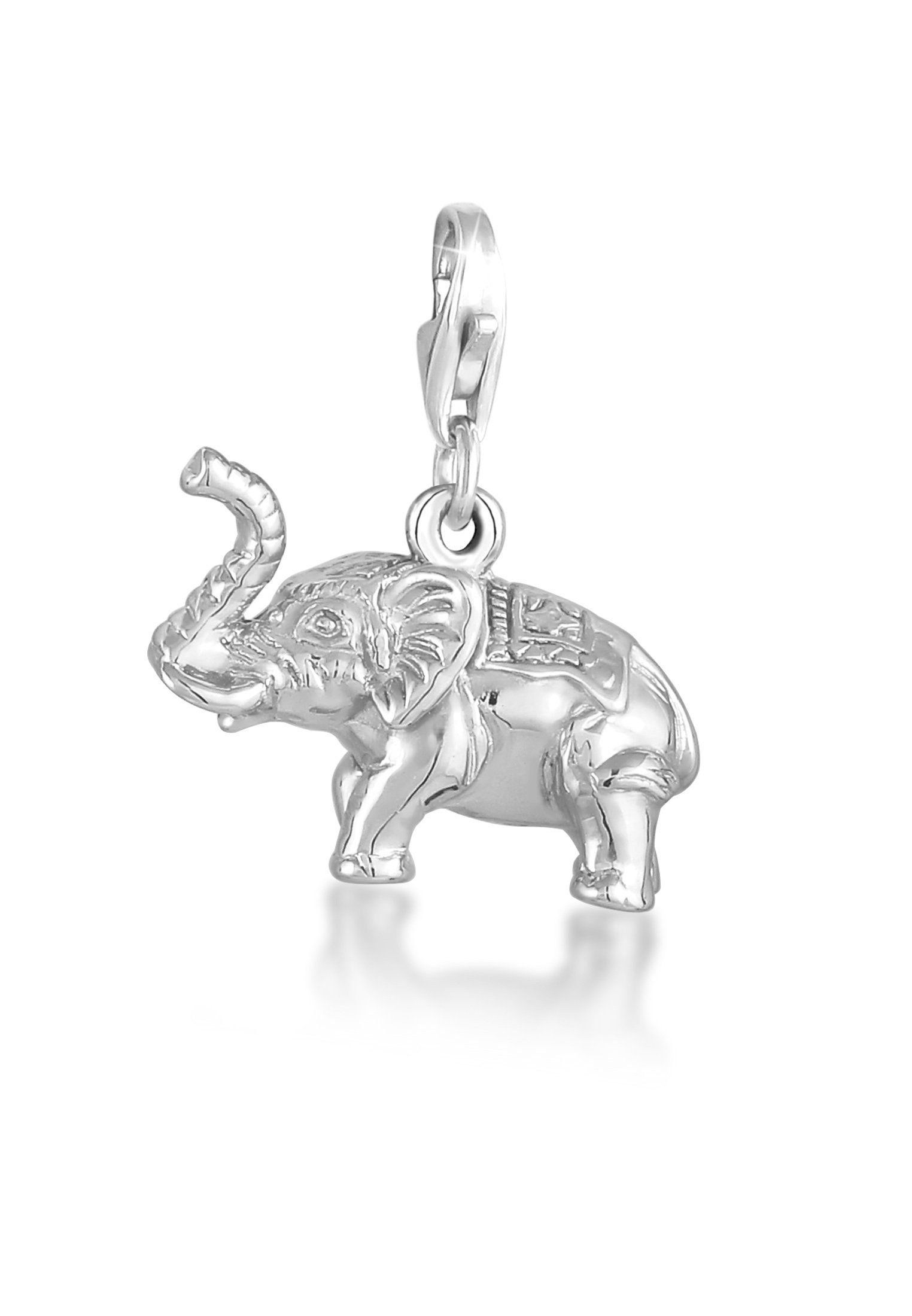 Nenalina Charm-Einhänger Anhänger Elefant Tier Reise Verziert 925 Silber