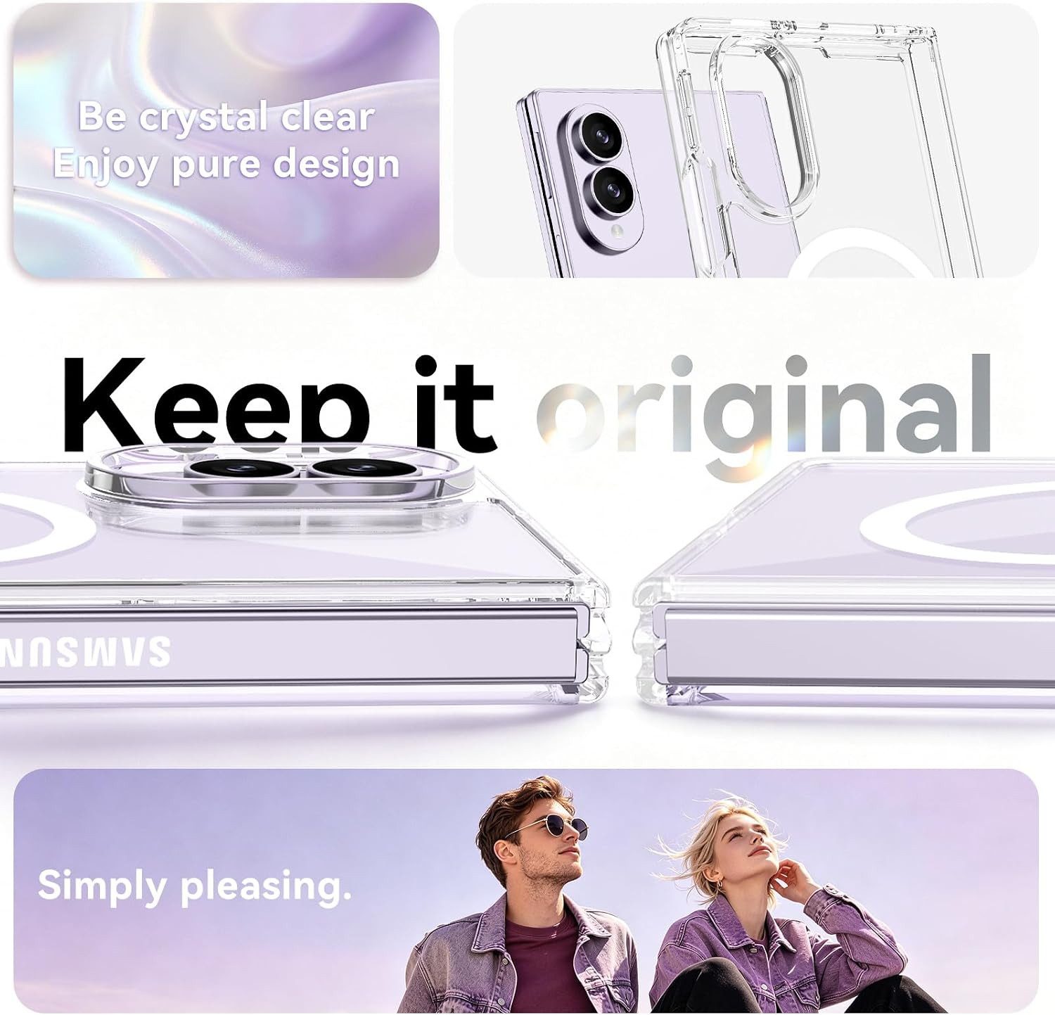 MSM Protech Handyhülle Hülle für Samsung Galaxy Z Fold 8 Ultra 5G Silikon Schutz MagSafe Klar – Bild 5 von 5