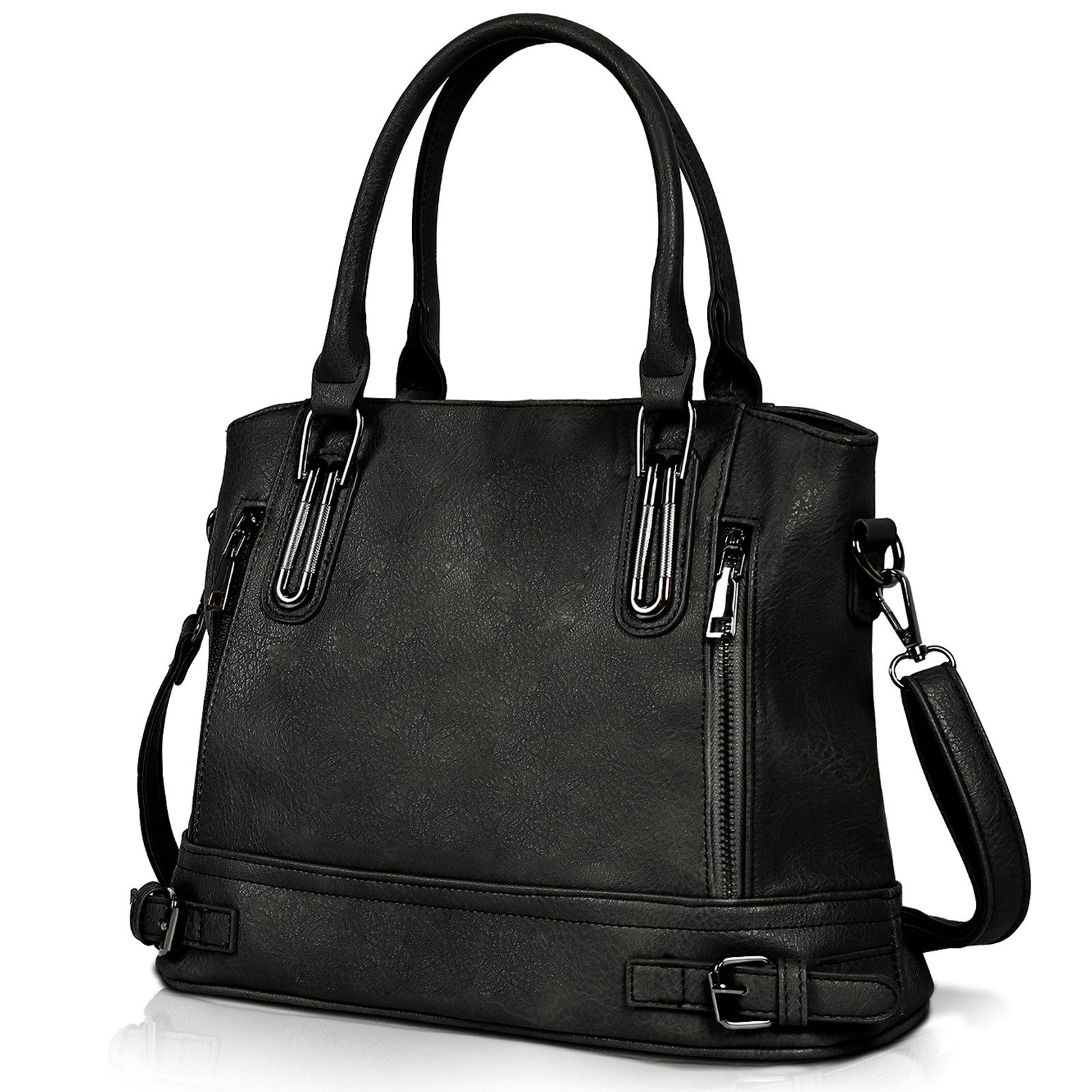 Fassiona Henkeltasche Handtasche Leder Henkeltasche Top Griff Tasche, Vintage Weiches Umhängetasche Schultertasche für Frauen
