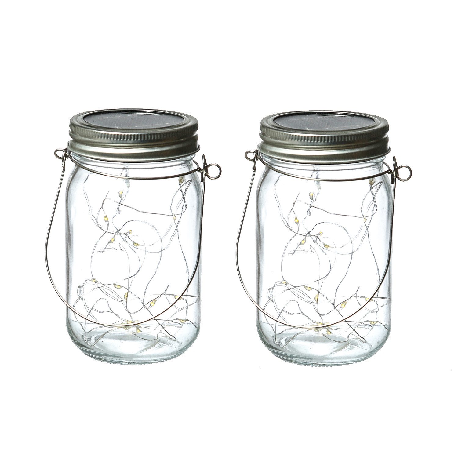 MARELIDA LED Solarleuchte LED Solar Glas Windlicht Laterne Einmachglas für günstig online kaufen