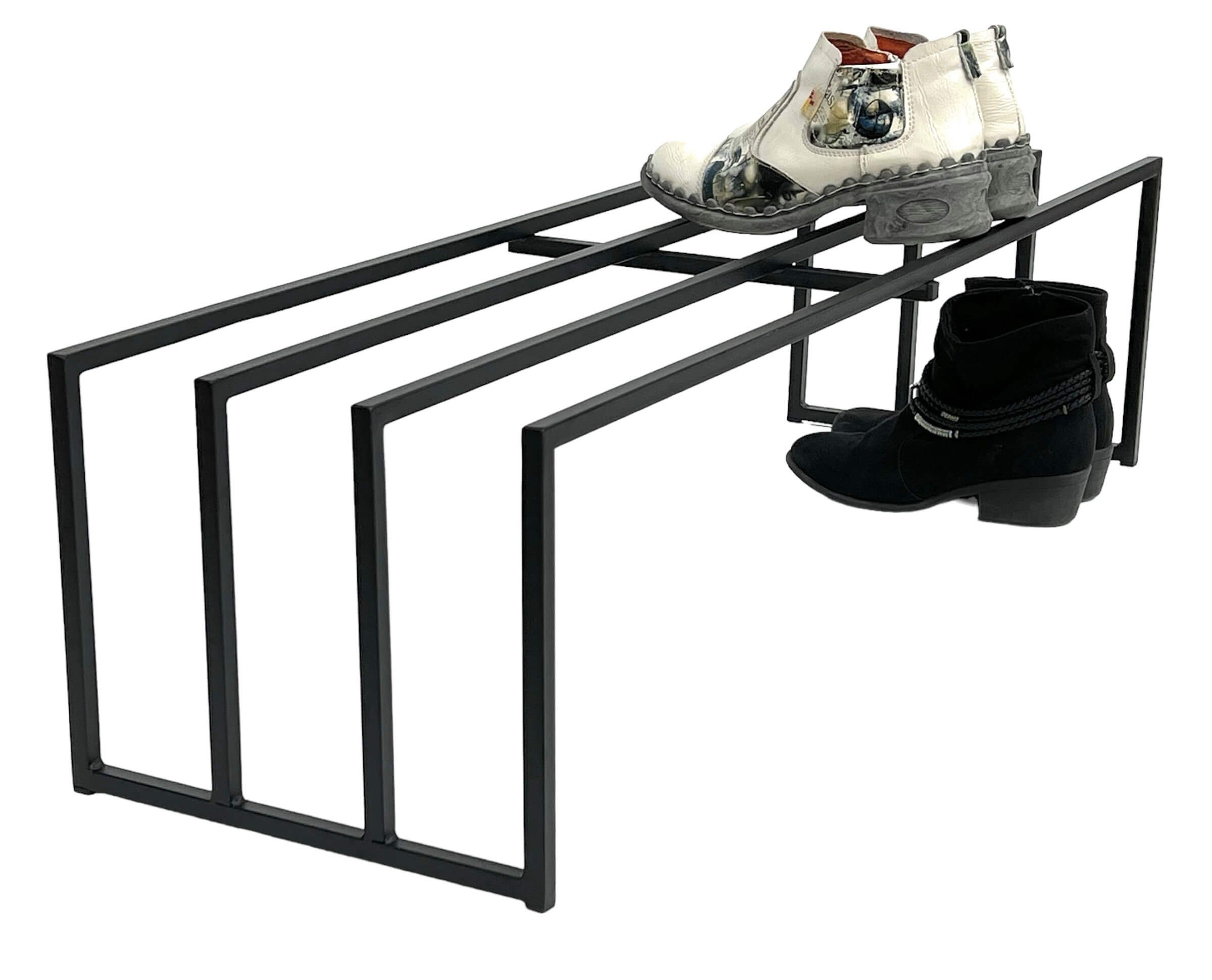 DanDiBo Schuhregal Metall Schwarz 1 Ebene Schuhablage Schuhschrank Modern – Bild 4 von 5