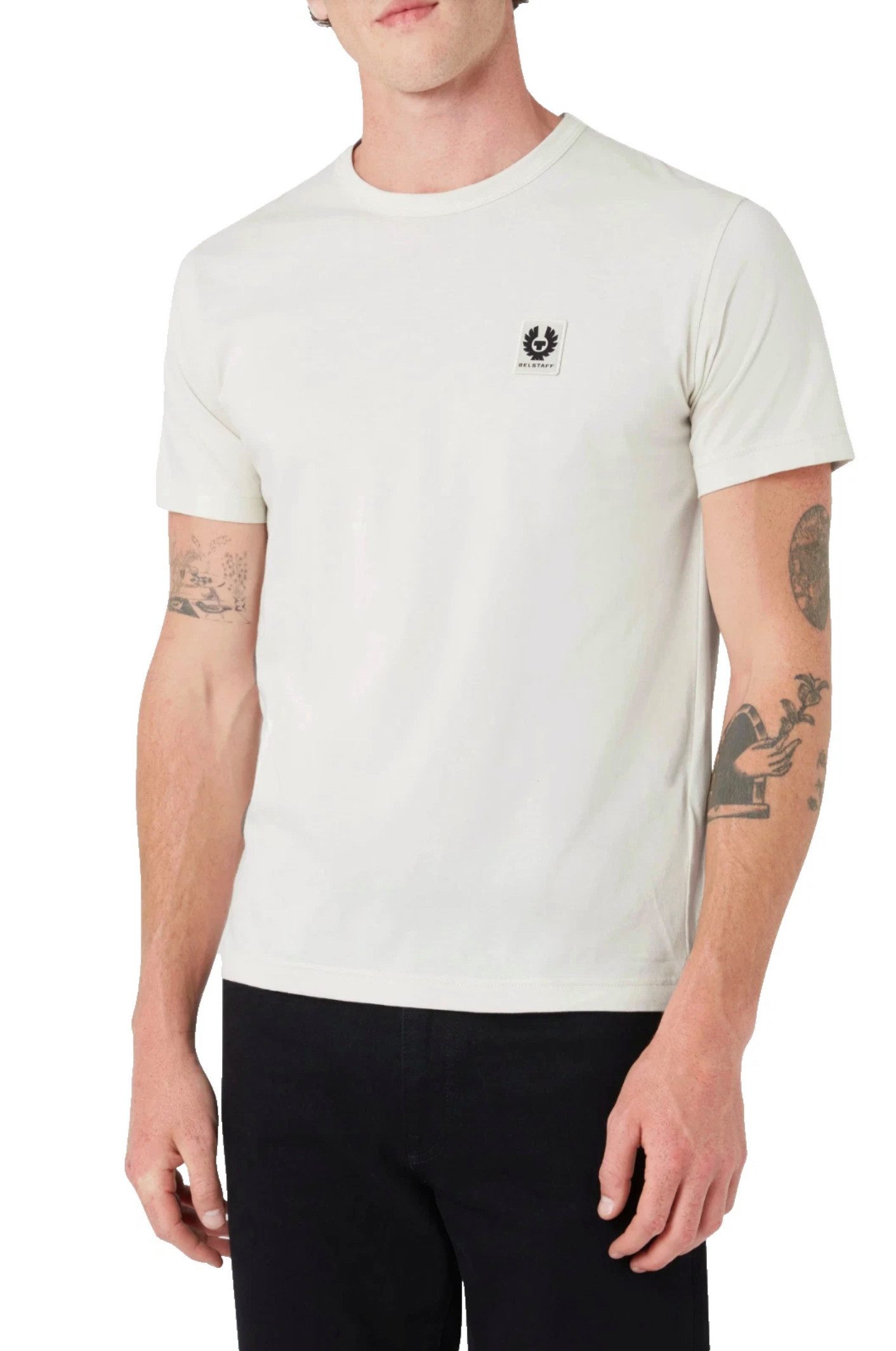 Belstaff T-Shirt Retro 1924 Phoenix Patch Regular Fit Shirt Gesticktem Rand versehener Phoenix-Patch auf der Brust