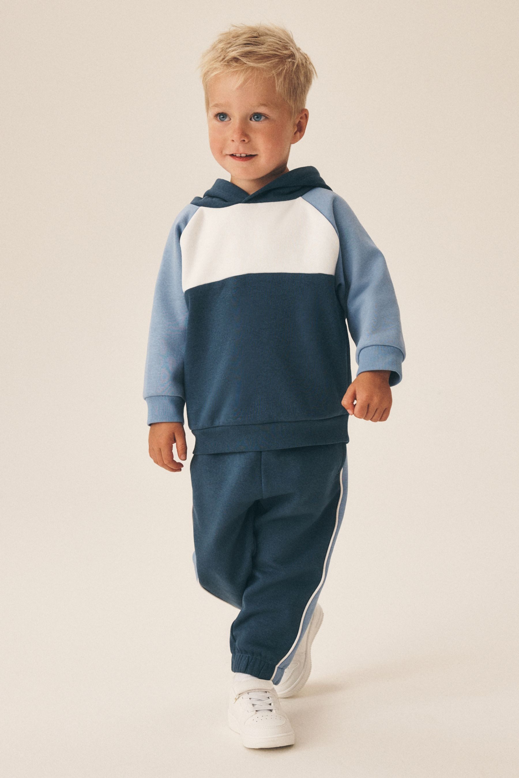 Next Sweatanzug Blockfarben-Kapuzensweatshirt und Jogginghose (2-tlg)