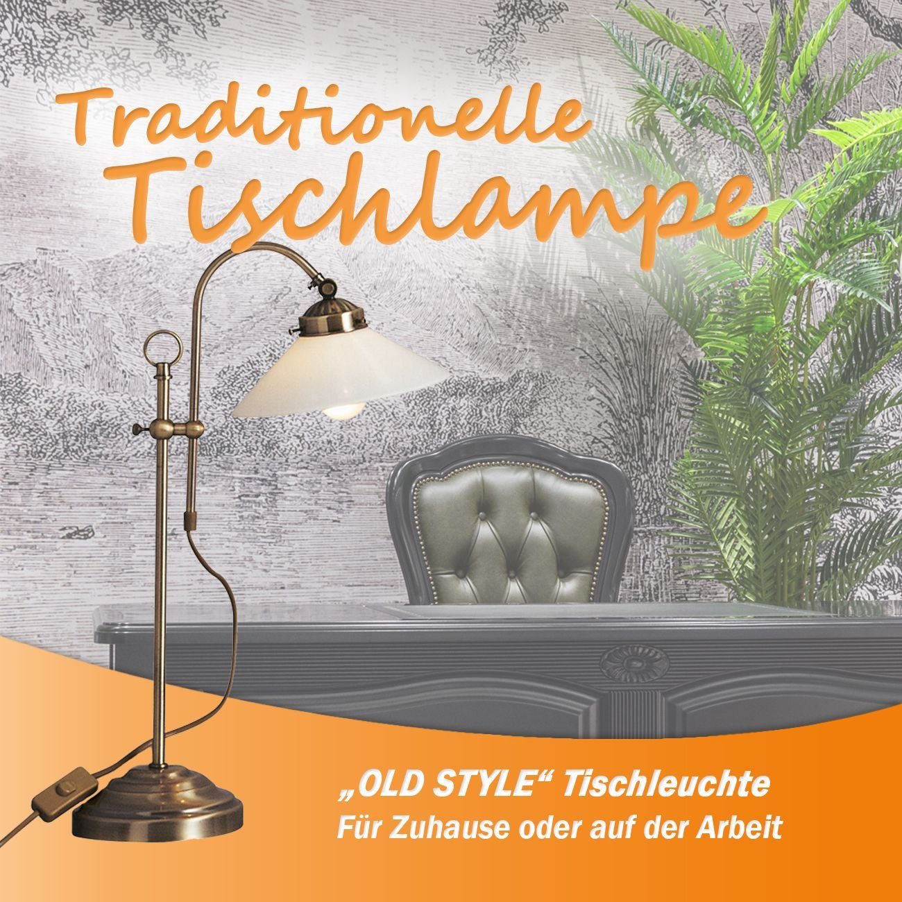 bmf-versand Tischleuchte Schreibtischlampe Landhaus LED Tischlampe Wohnzimm günstig online kaufen