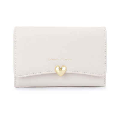 FIDDY Geldbörse Neue Damen-Minibrieftasche mit herzförmigem Verschluss (1-tlg), Klein, tragbar, einfach, charmant, tolles Geschenk