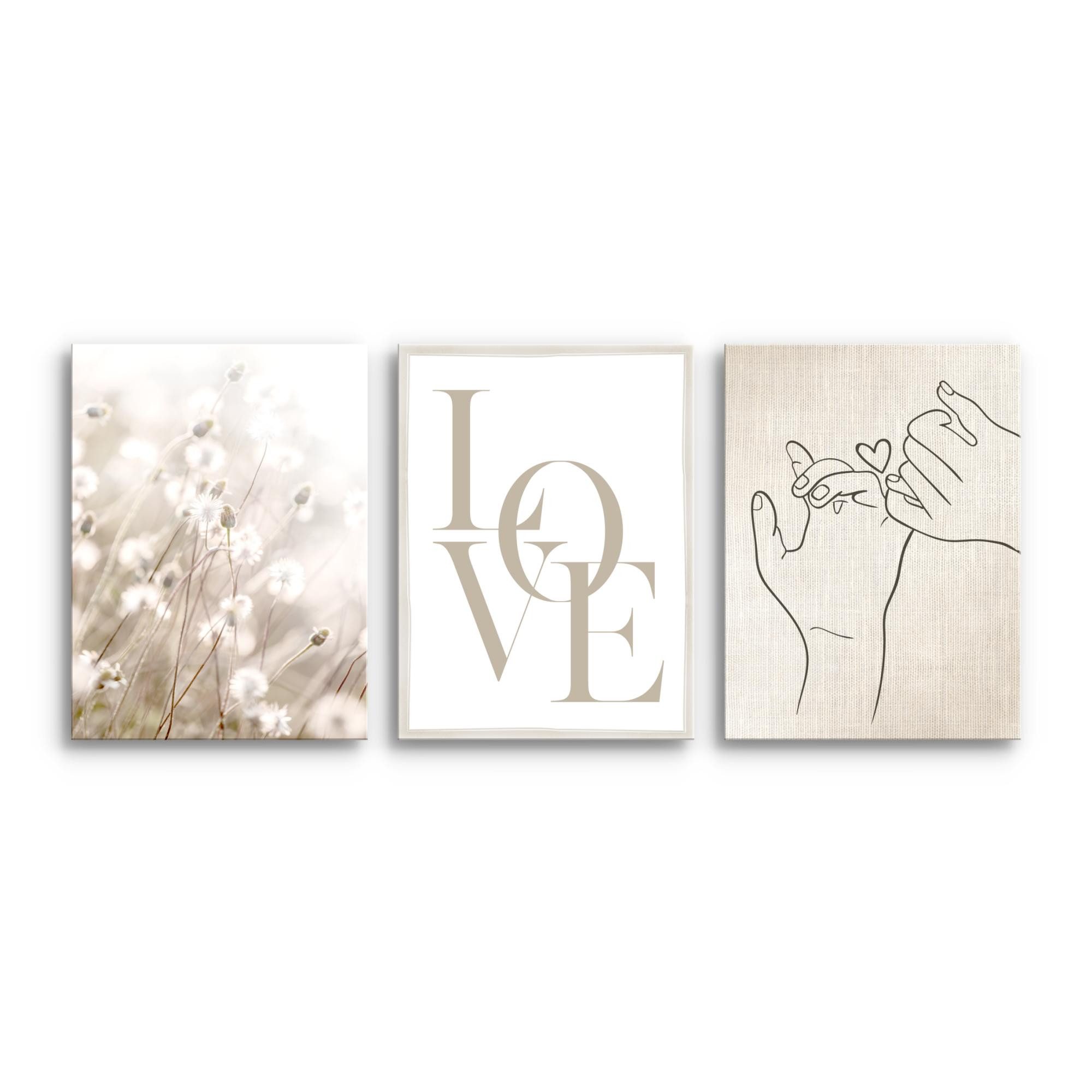 Novart Wandbild 3 Wandbilder Set Natur günstig online kaufen