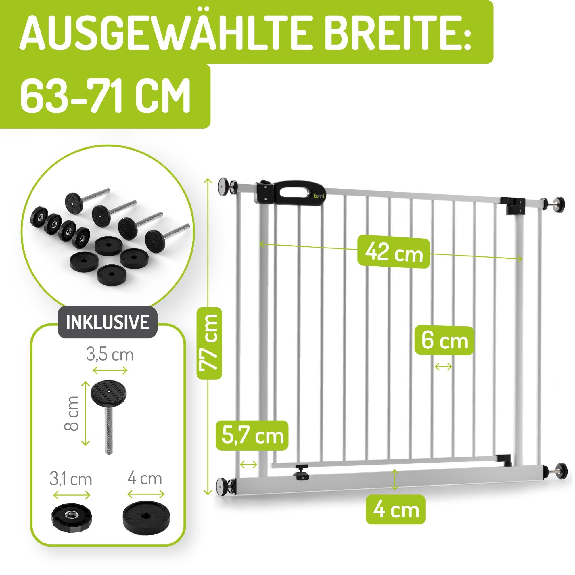 BOMI Türschutzgitter Treppengitter zum Klemmen Merle günstig online kaufen