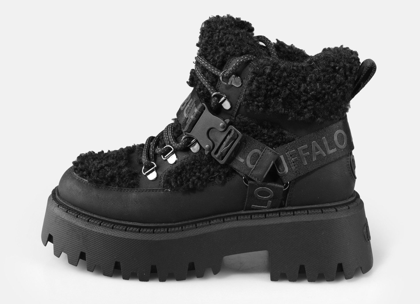 Buffalo Aspen Com Mid Warm Plateaustiefelette Winterboots, Schnürboots, Stiefelette mit kuscheligem Warmfutter
