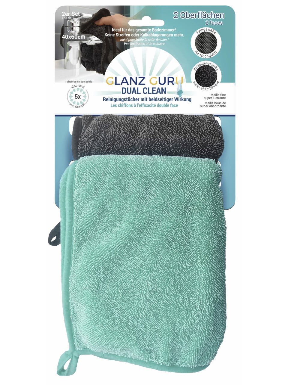Broszio Broszio Reinigungstücher Glanz Guru Dual Clean 40 Reinigungstücher (ABS)