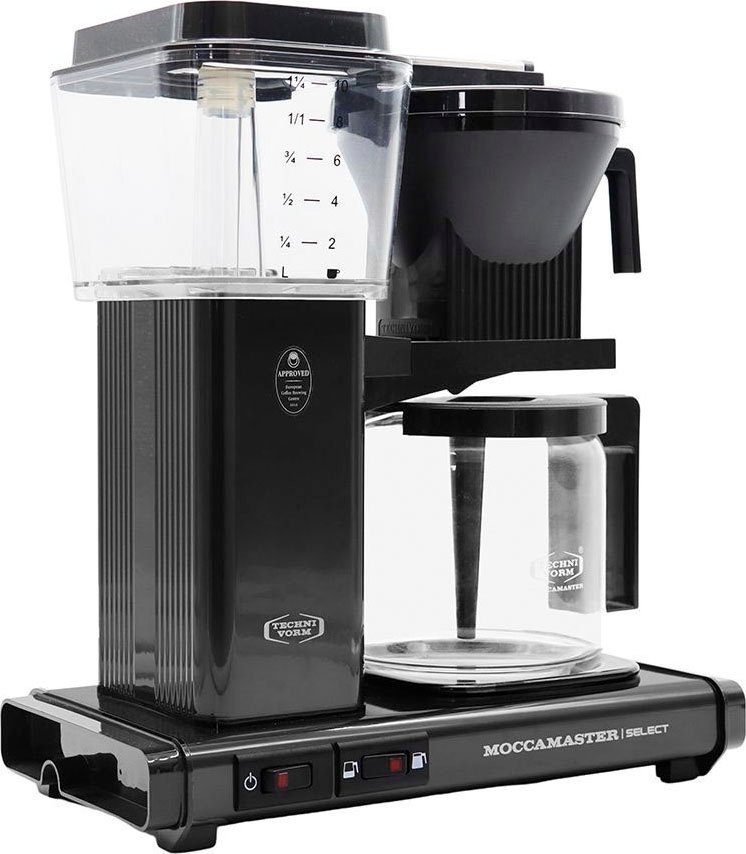 KBG Moccamaster 1,25l Kaffeekanne, Papierfilter 1x4 Select Filterkaffeemaschine black,