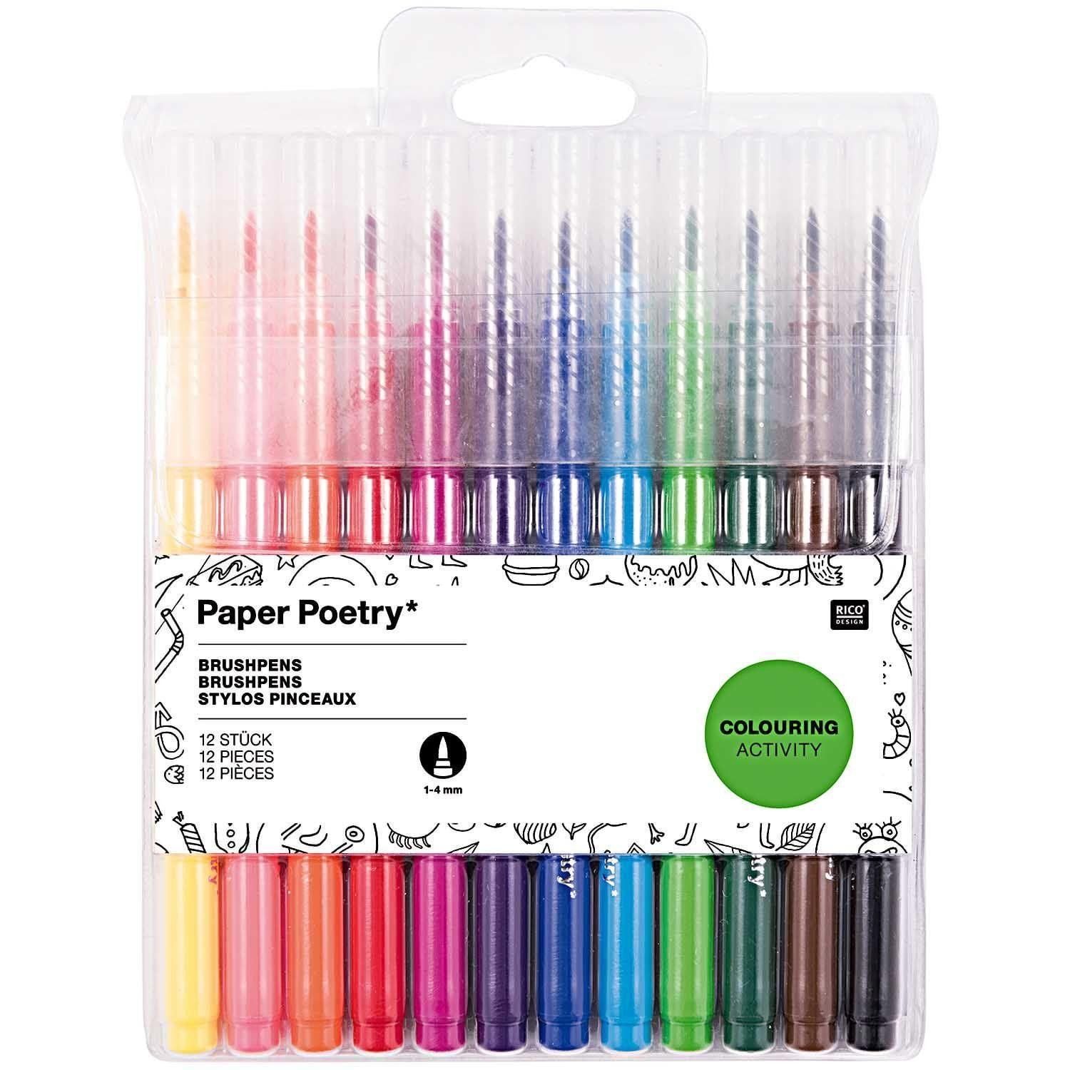 Rico Design Filzstift BRUSH PENS, 12 STK
