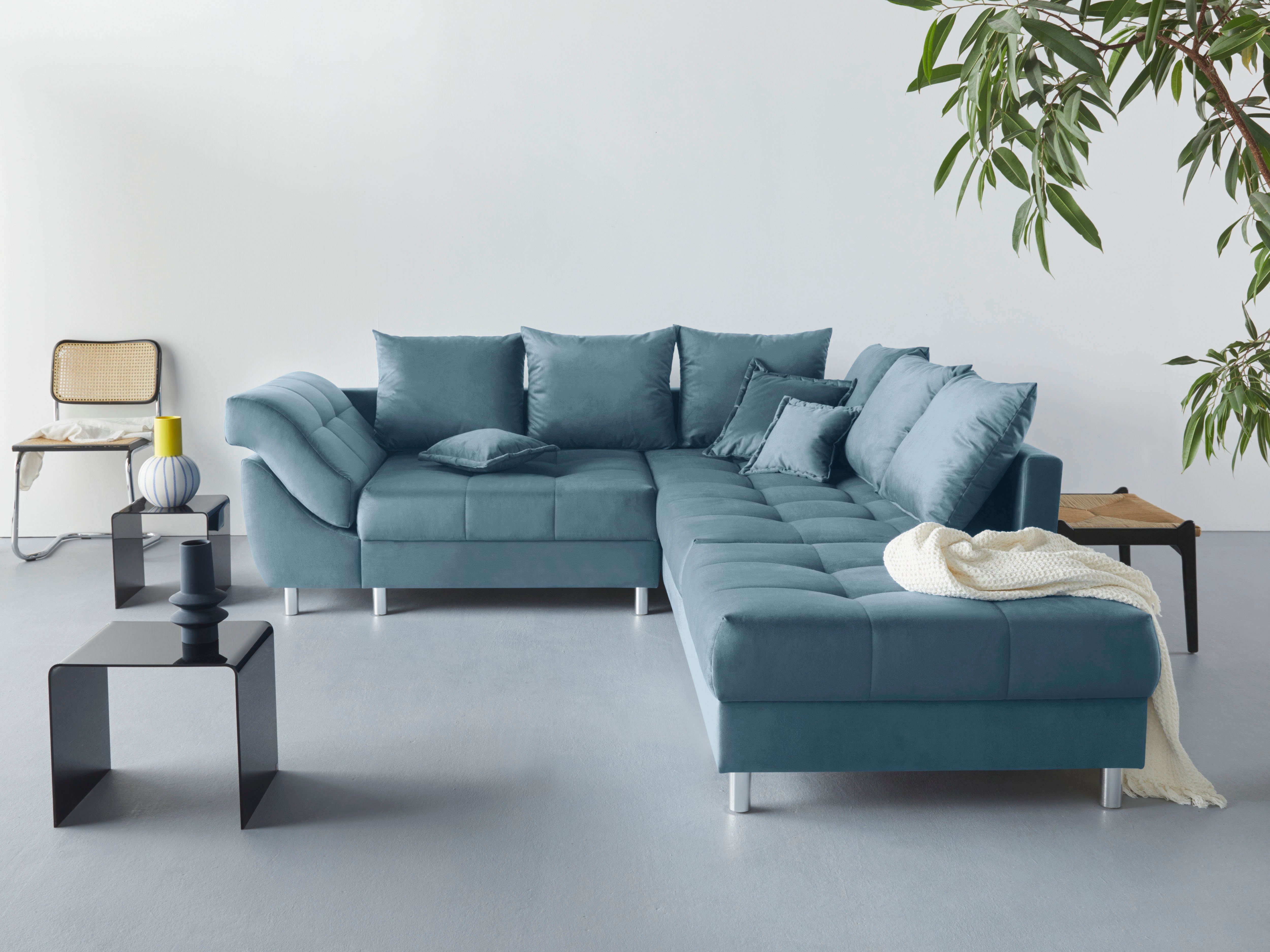 COLLECTION AB Polstergarnitur Joseli, (Spar-Set), Ecksofa und Hocker, Recamiere links oder rechts montierbar | Couchgarnituren