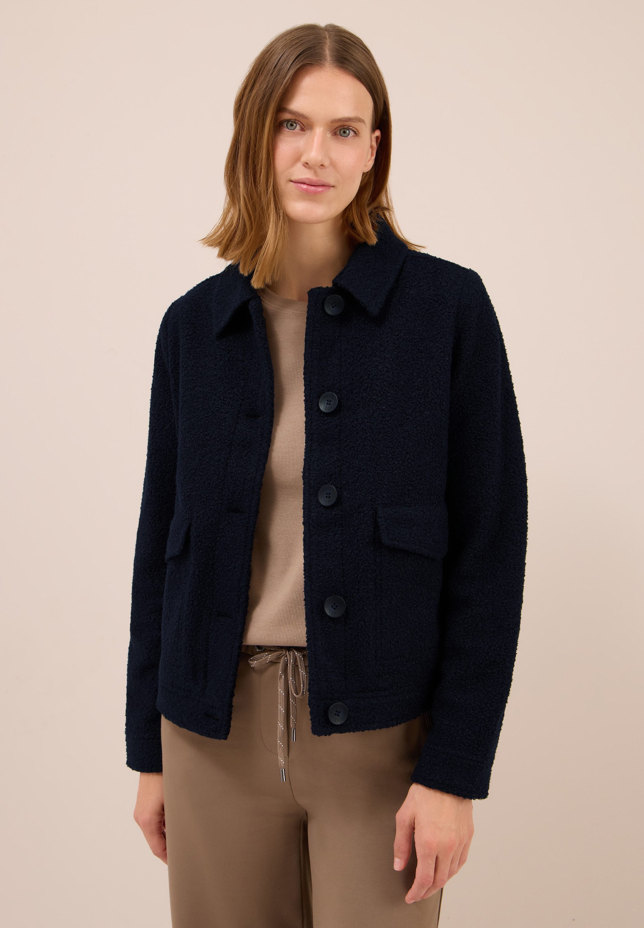 CECIL Fellimitatjacke mit Knopfleiste günstig online kaufen