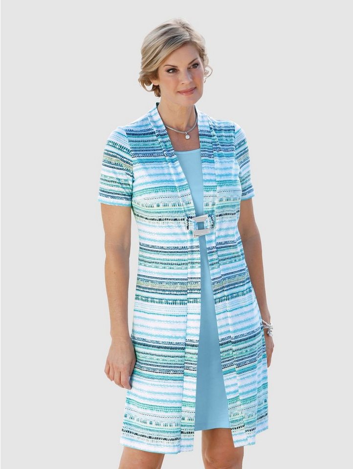 Paola Kleid in 2in1 Optik in blau