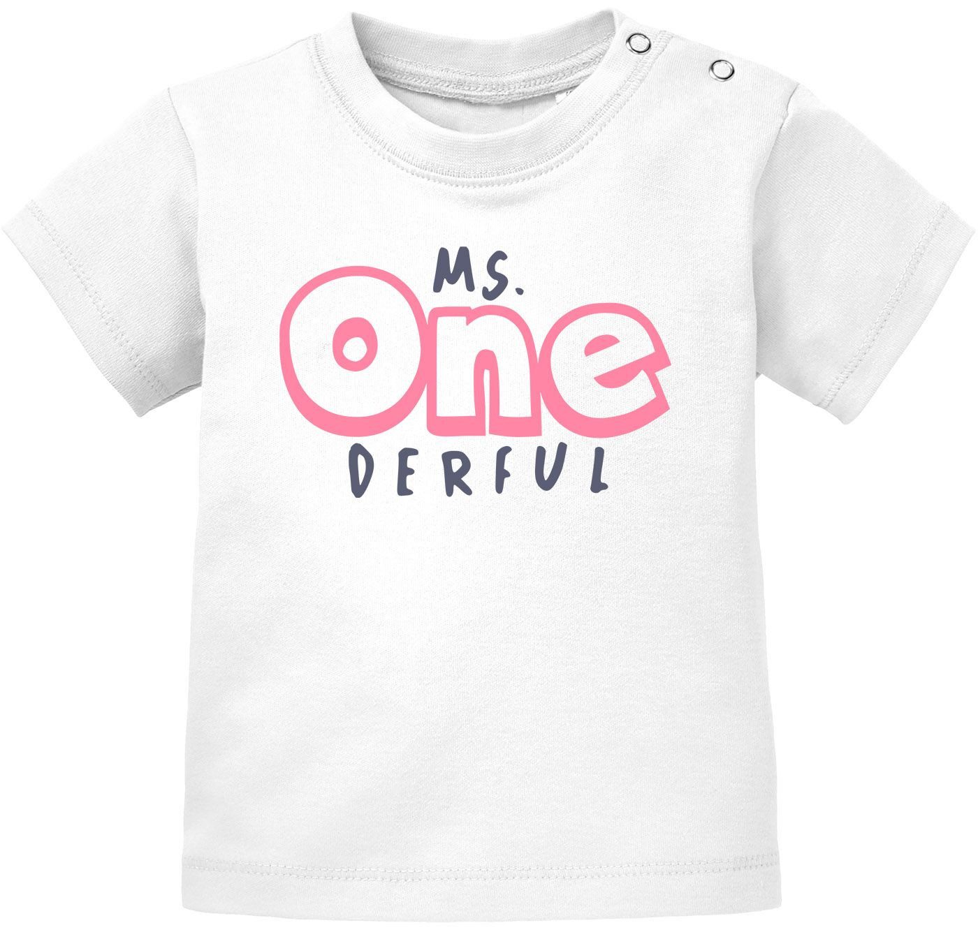 Print-Shirt KurzarmBaby-BodymitAufdruckersterGeburtstageins1JahrZahlBio-Baumwolle
