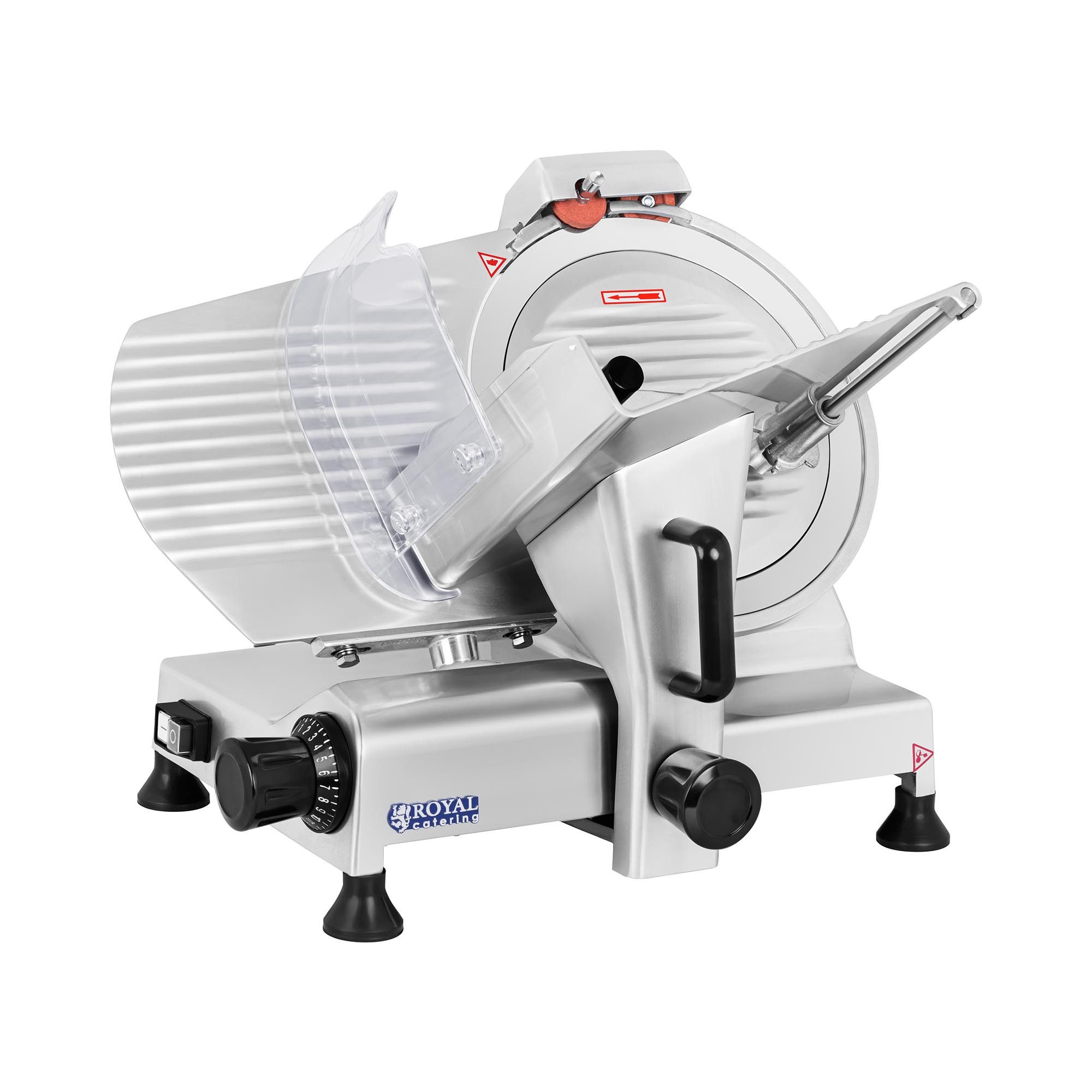 Royal Catering Allesschneider Aufschnittmaschine 0-15mm Edelstahl Wurstmaschine 30cm 280W Gastro, 280 W
