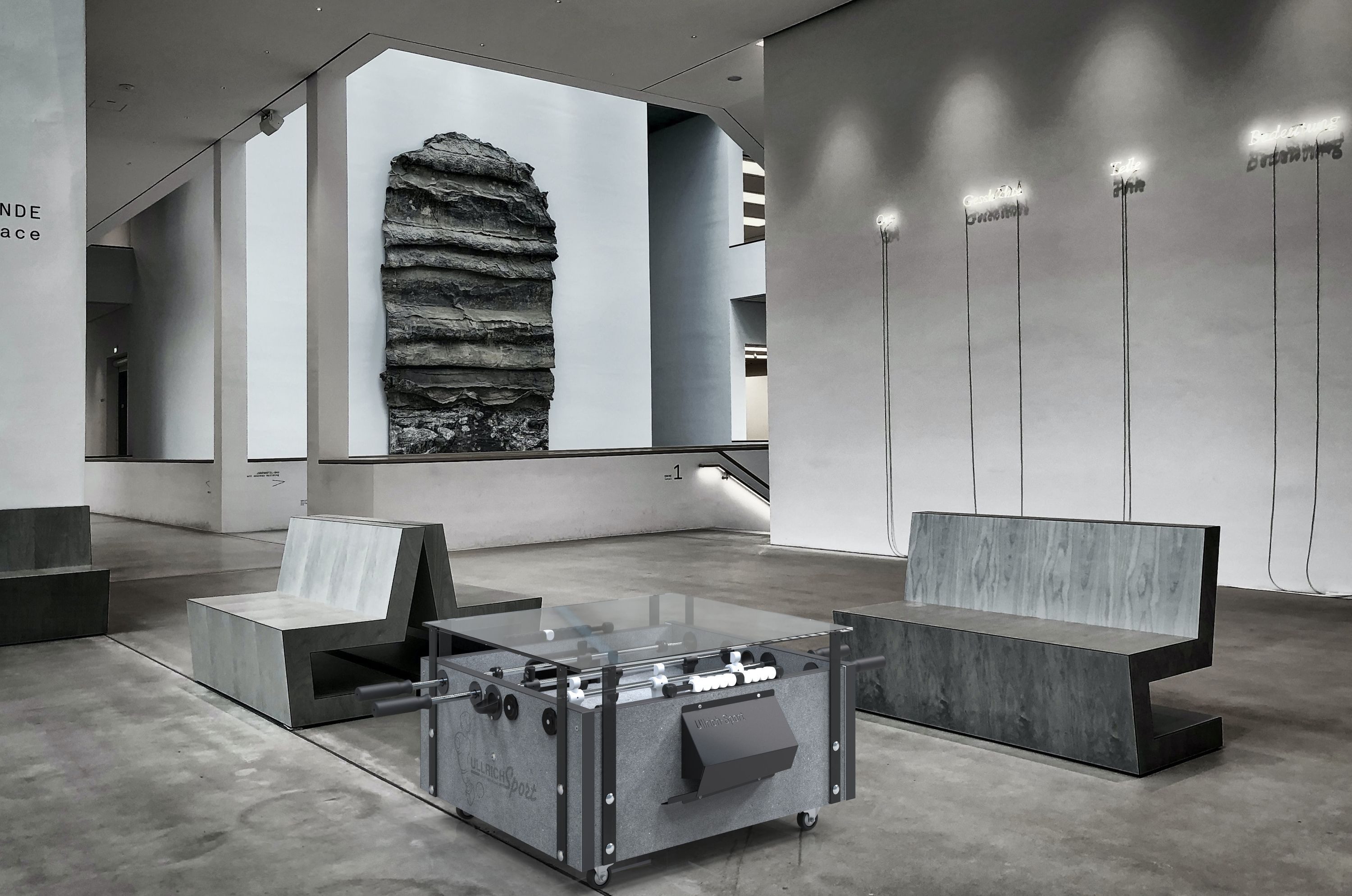 Fireball-Tablesoccer Couchtisch Fireball "Couchtisch" Tischfußball (Grundausstattung mit allen zum Spielen benötigten Anbauteilen), Made in Germany