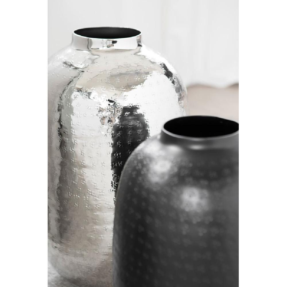 Fink Dekovase Vase Omnia Silber mit Hammerschlag Optik (47,5cm)