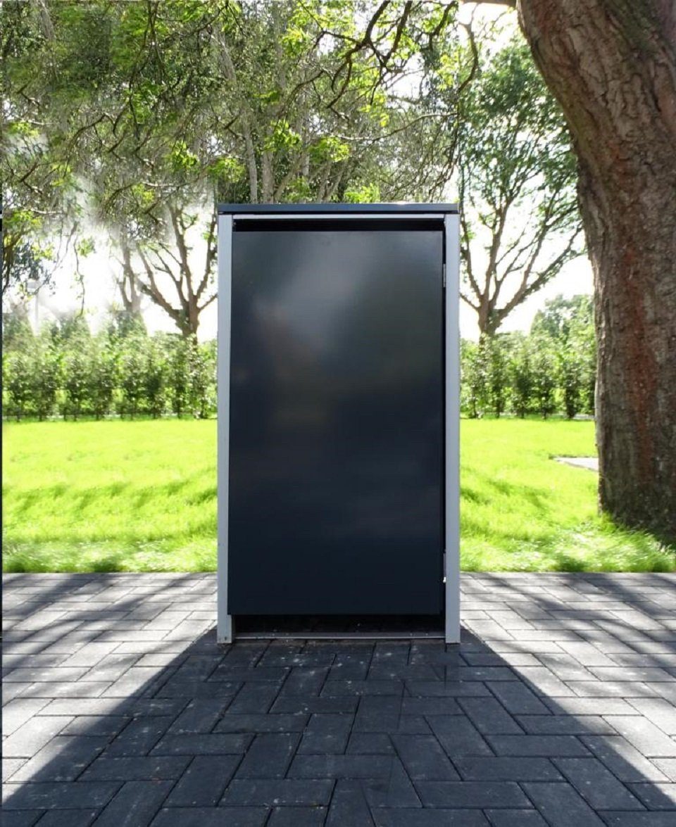 Mülltonnenbox 1 Mülltonnenbox Modell ohne Stanzung Anthrazitgrau für 120 Liter